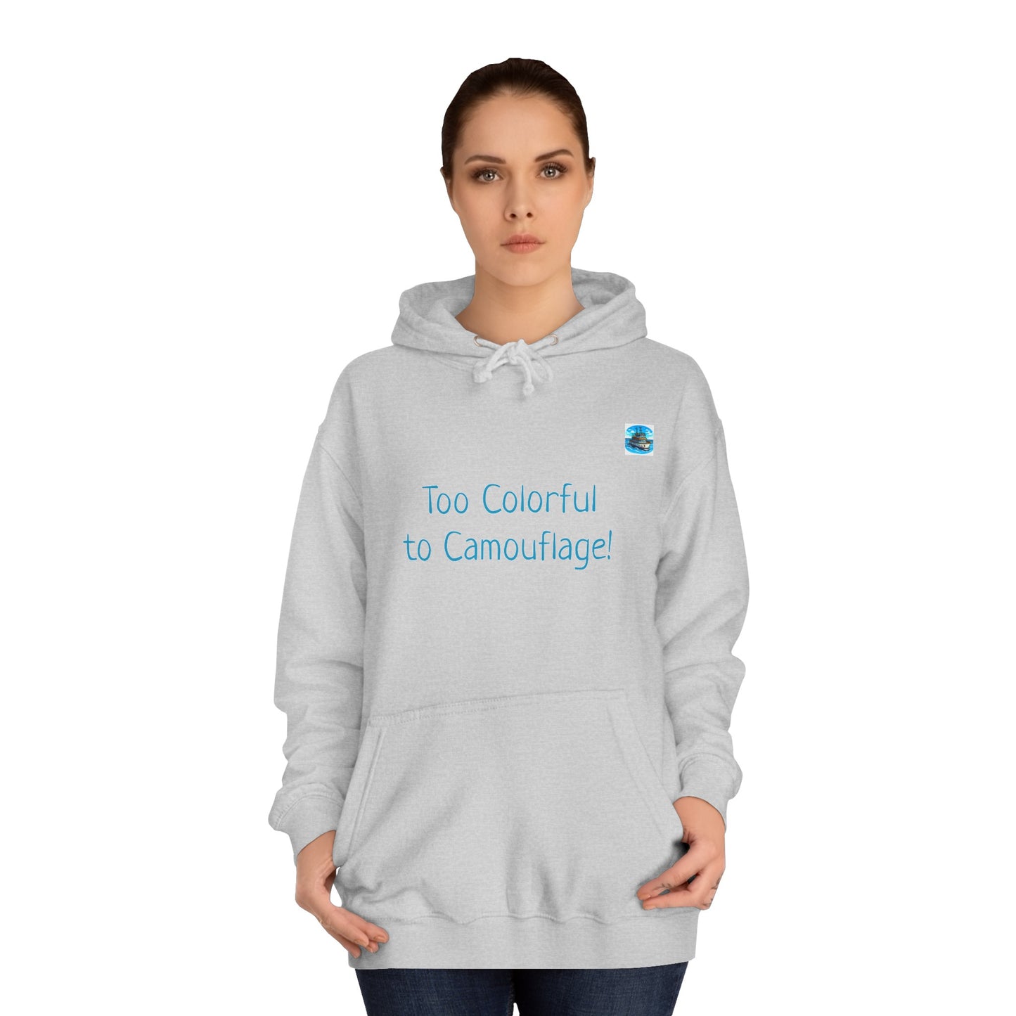 Unisex College Hoodie Alebrije Sea Turtle too colorful to camouflage