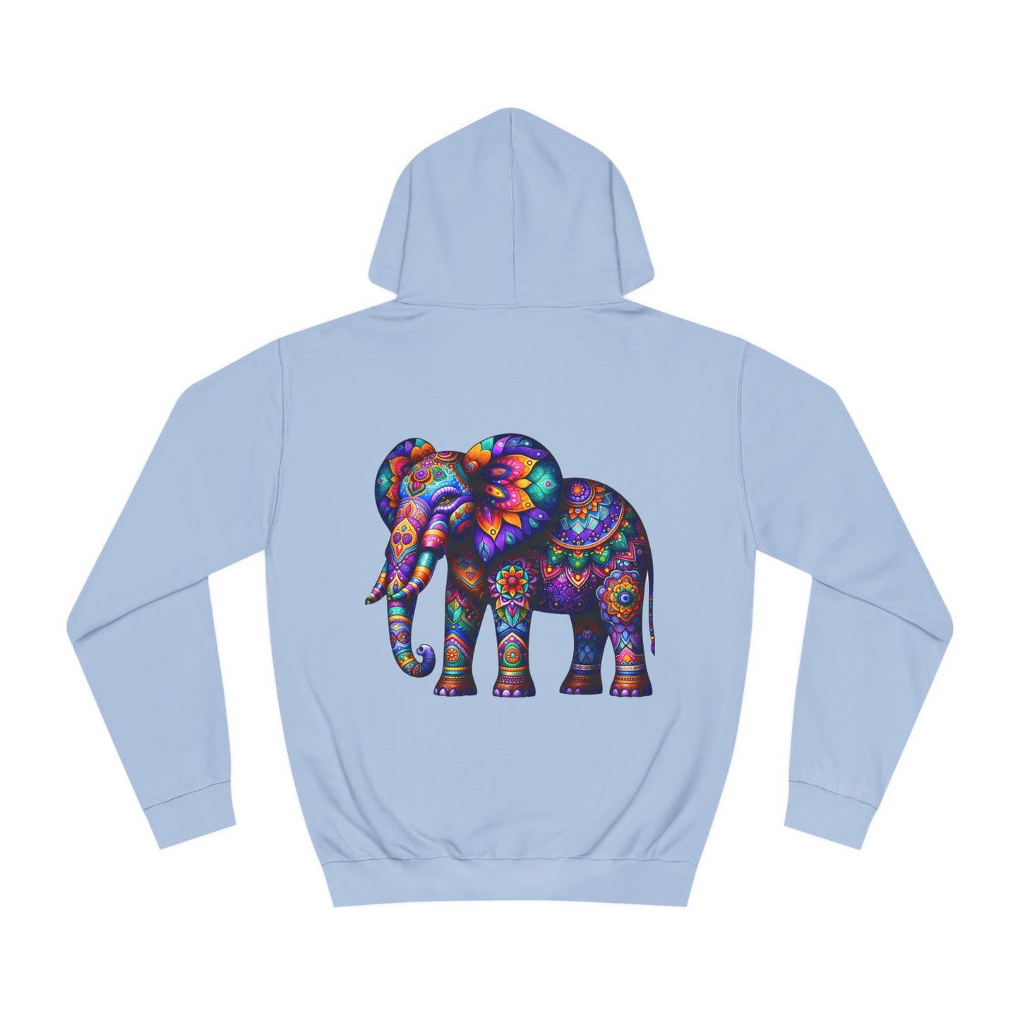 Unisex College Hoodie Alebrije Elephant too colorful to camouflage