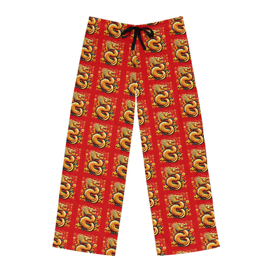 Men's Pajama Pants (AOP) Year of the Dragon small print