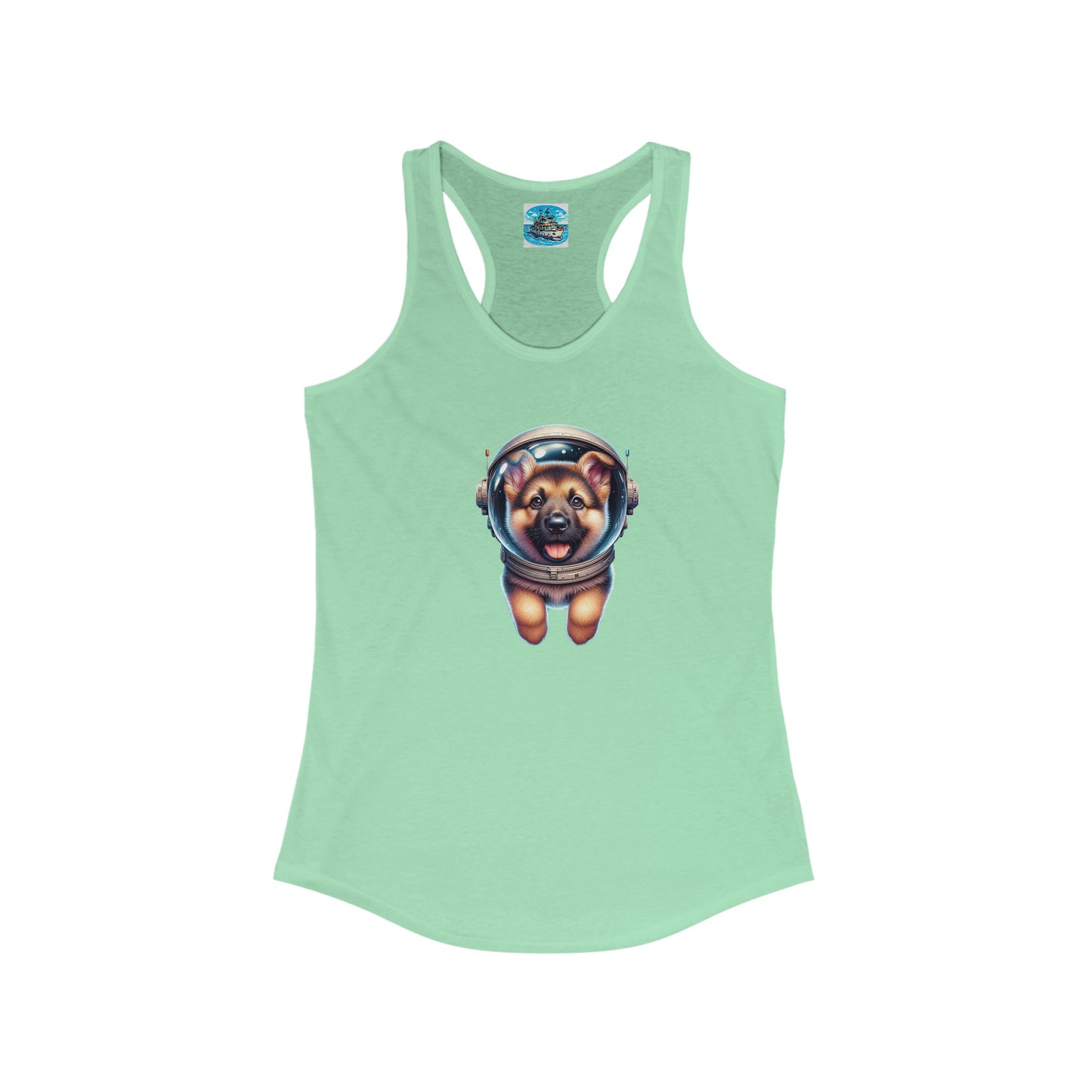 Women's Ideal Racerback Tank w/Space German Shepherd