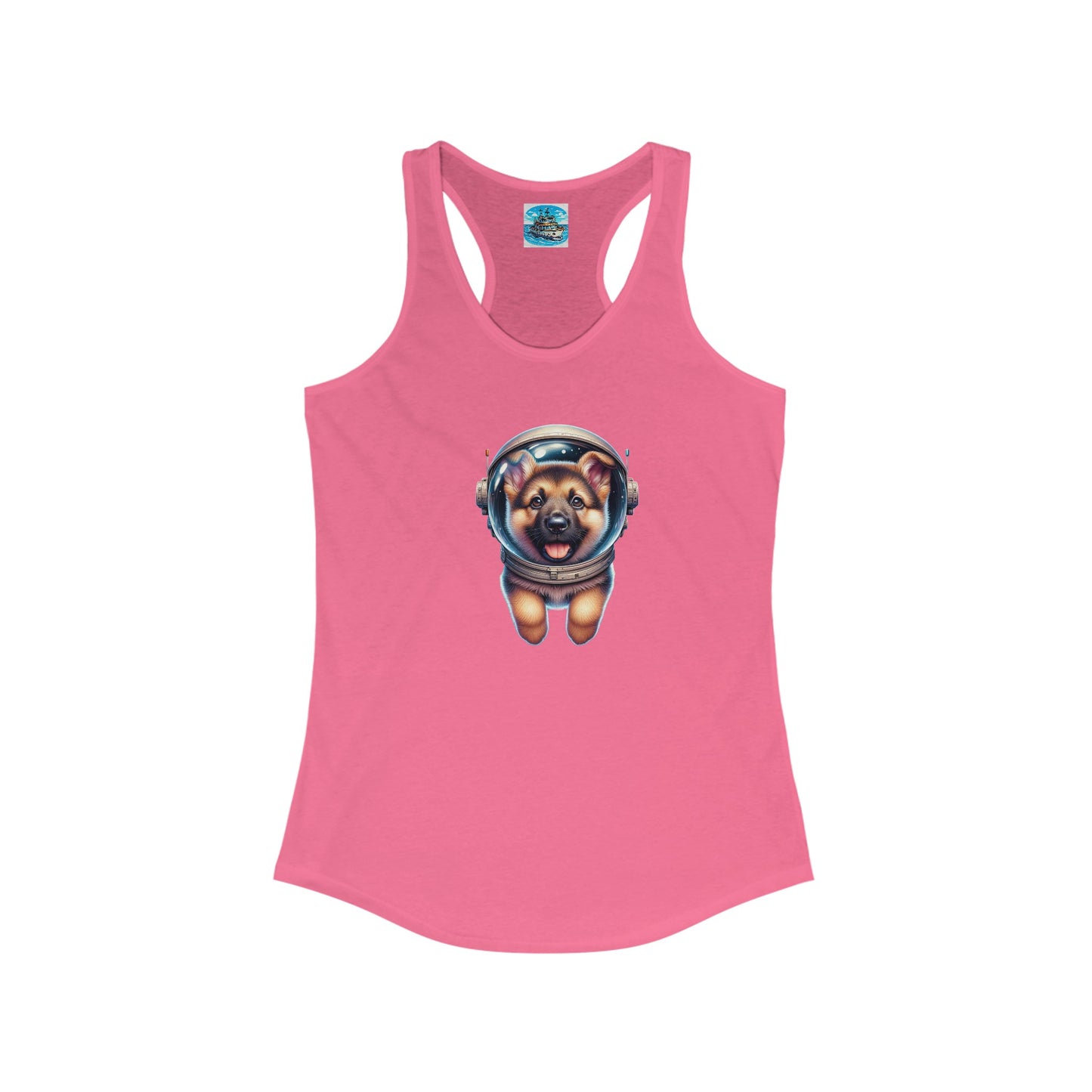 Women's Ideal Racerback Tank w/Space German Shepherd