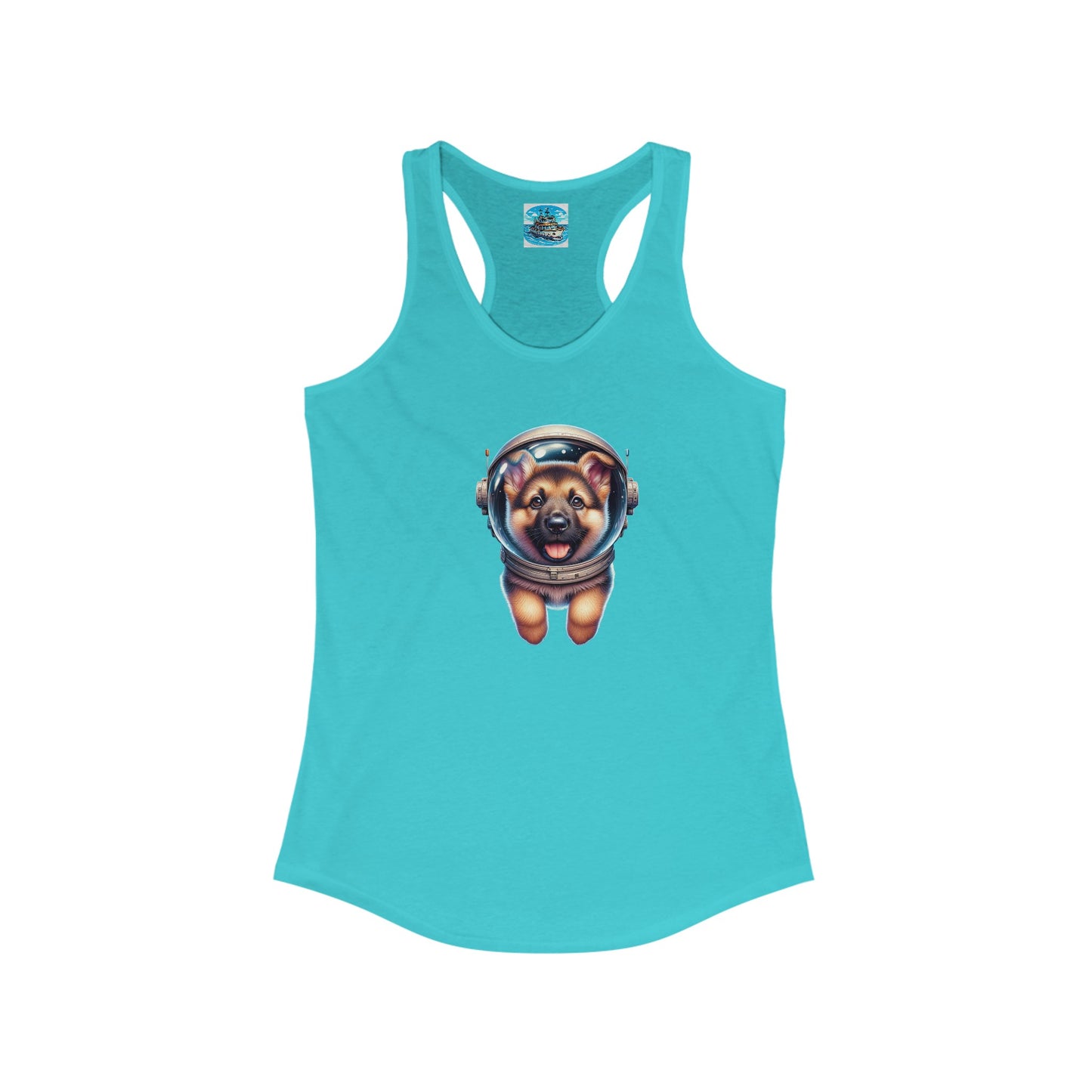 Women's Ideal Racerback Tank w/Space German Shepherd