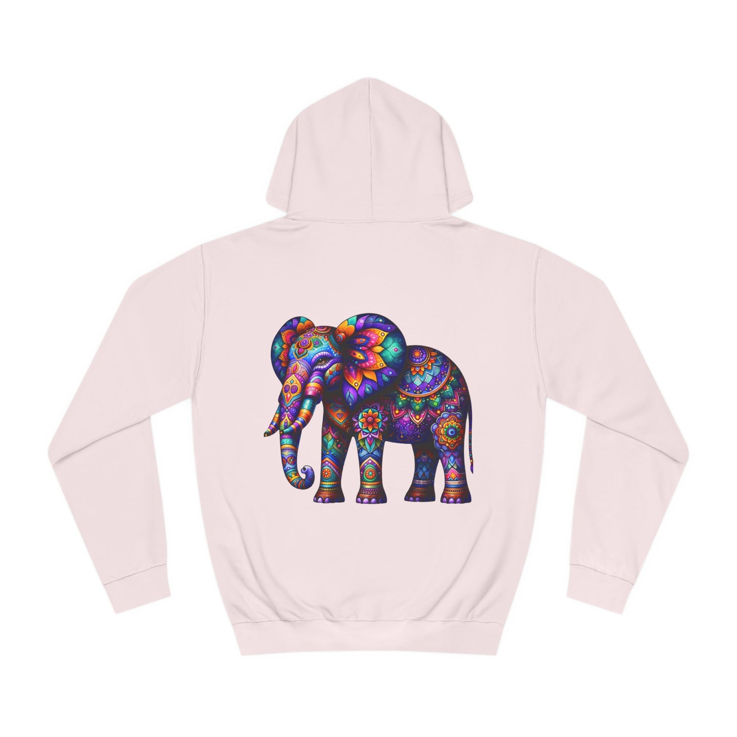 Unisex College Hoodie Alebrije Elephant too colorful to camouflage