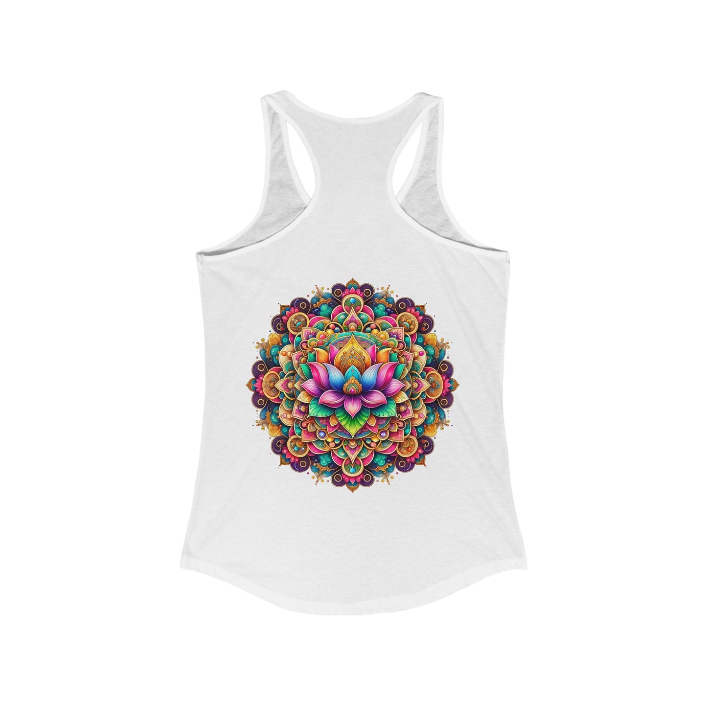 Women's Ideal Racerback Tank, Colorful Mandala, Unity and Harmony