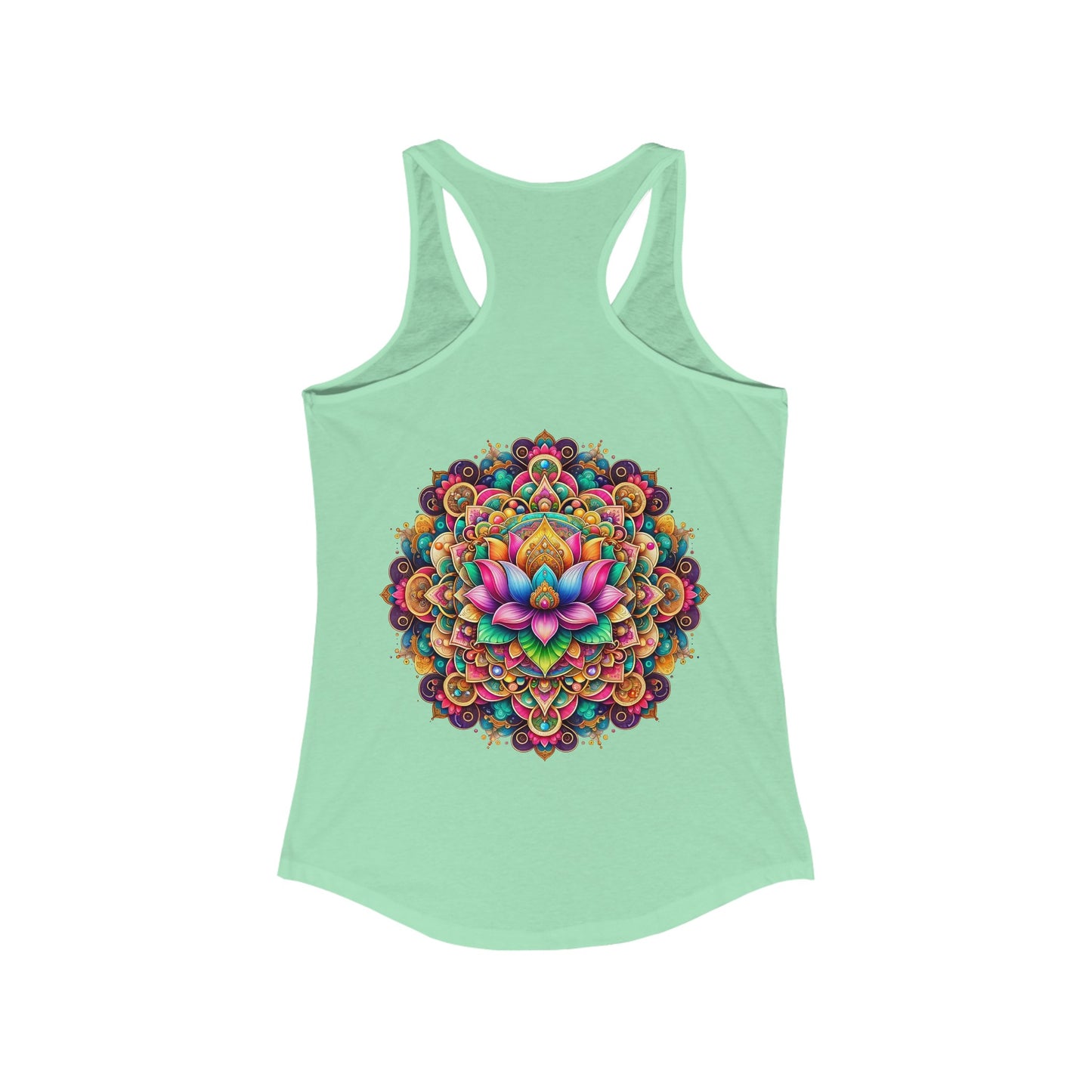 Women's Ideal Racerback Tank, Colorful Mandala, Unity and Harmony