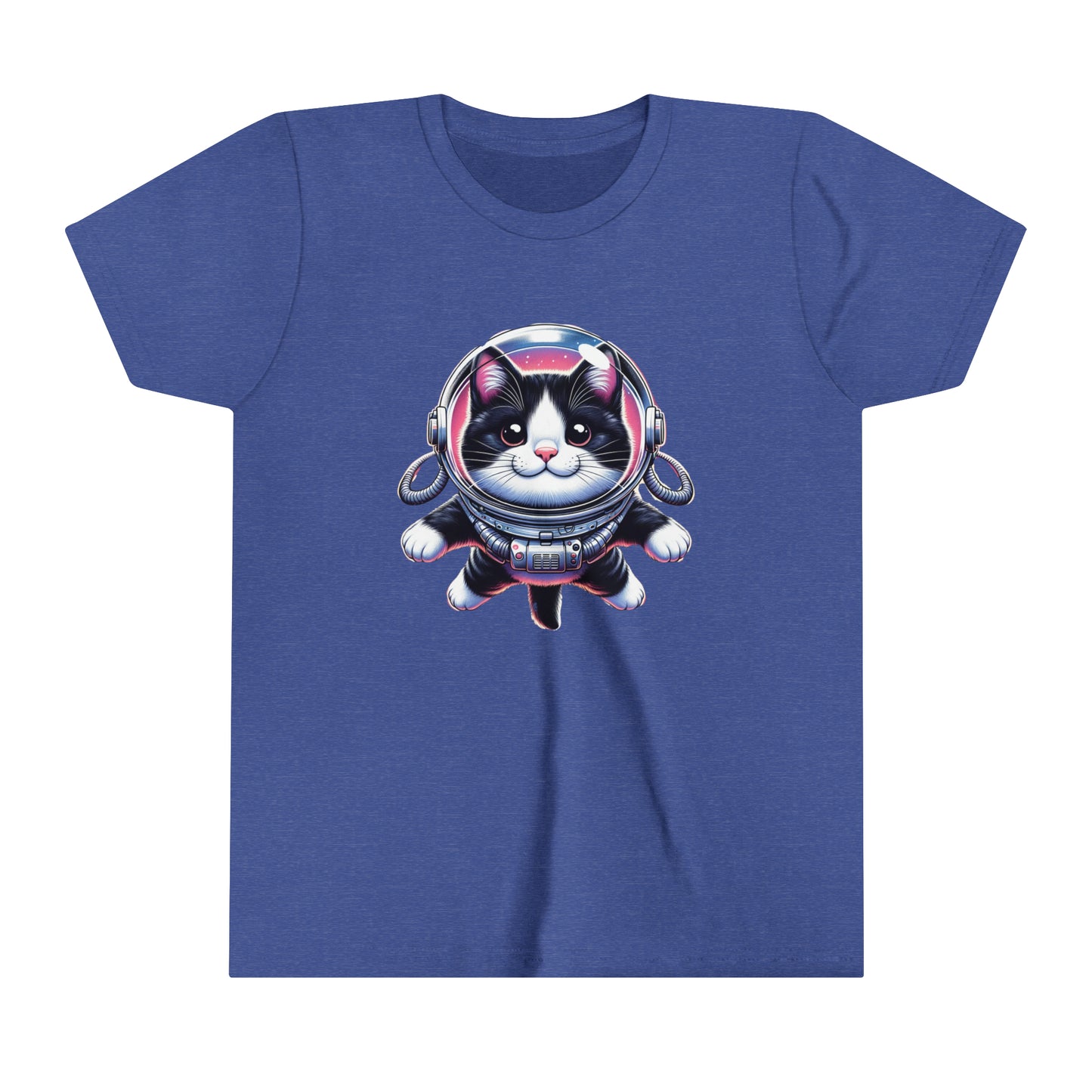 Space Cat, Tuxedo Cat,  Youth Short Sleeve Tee