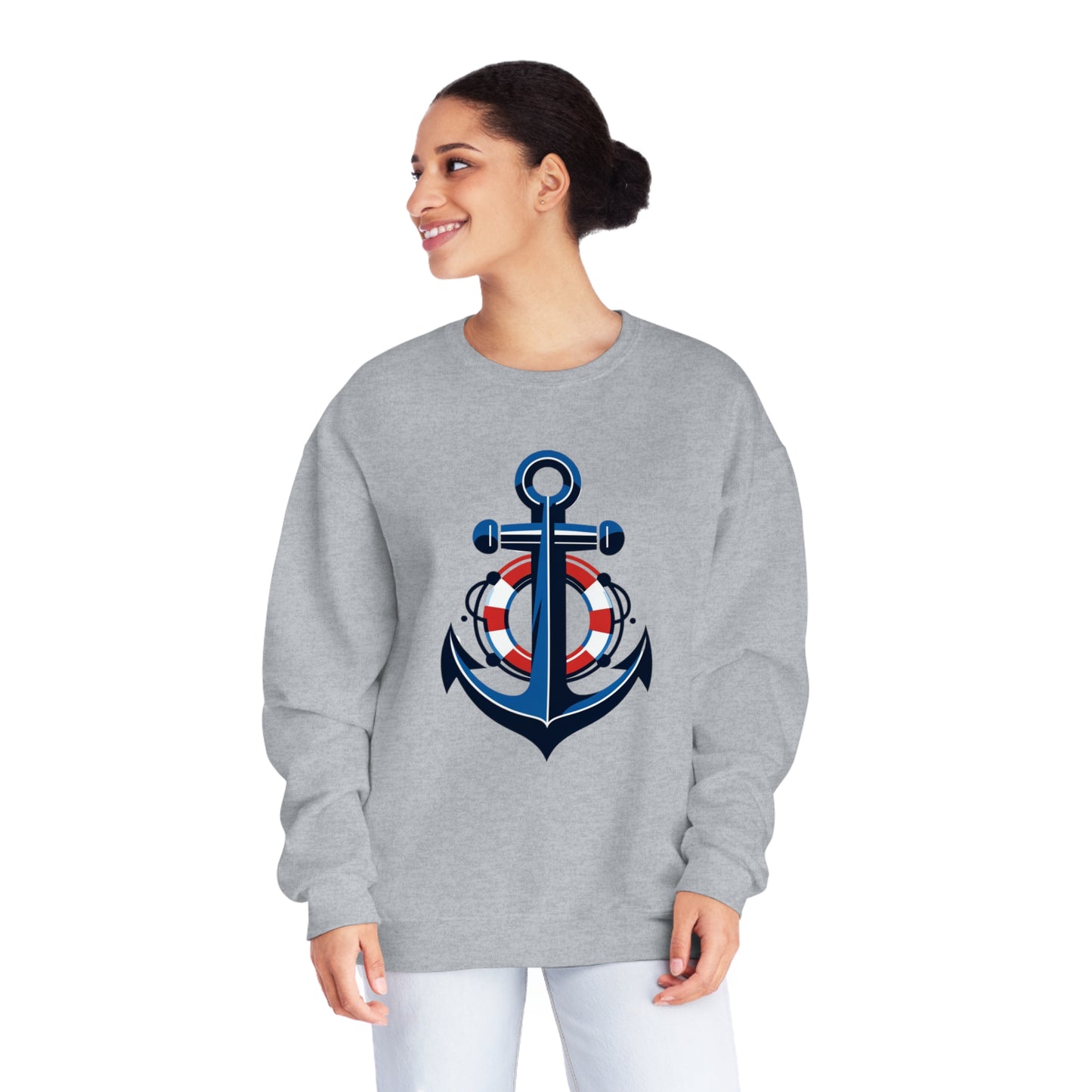 Unisex NuBlend® Crewneck Sweatshirt Anchor and Life Saver