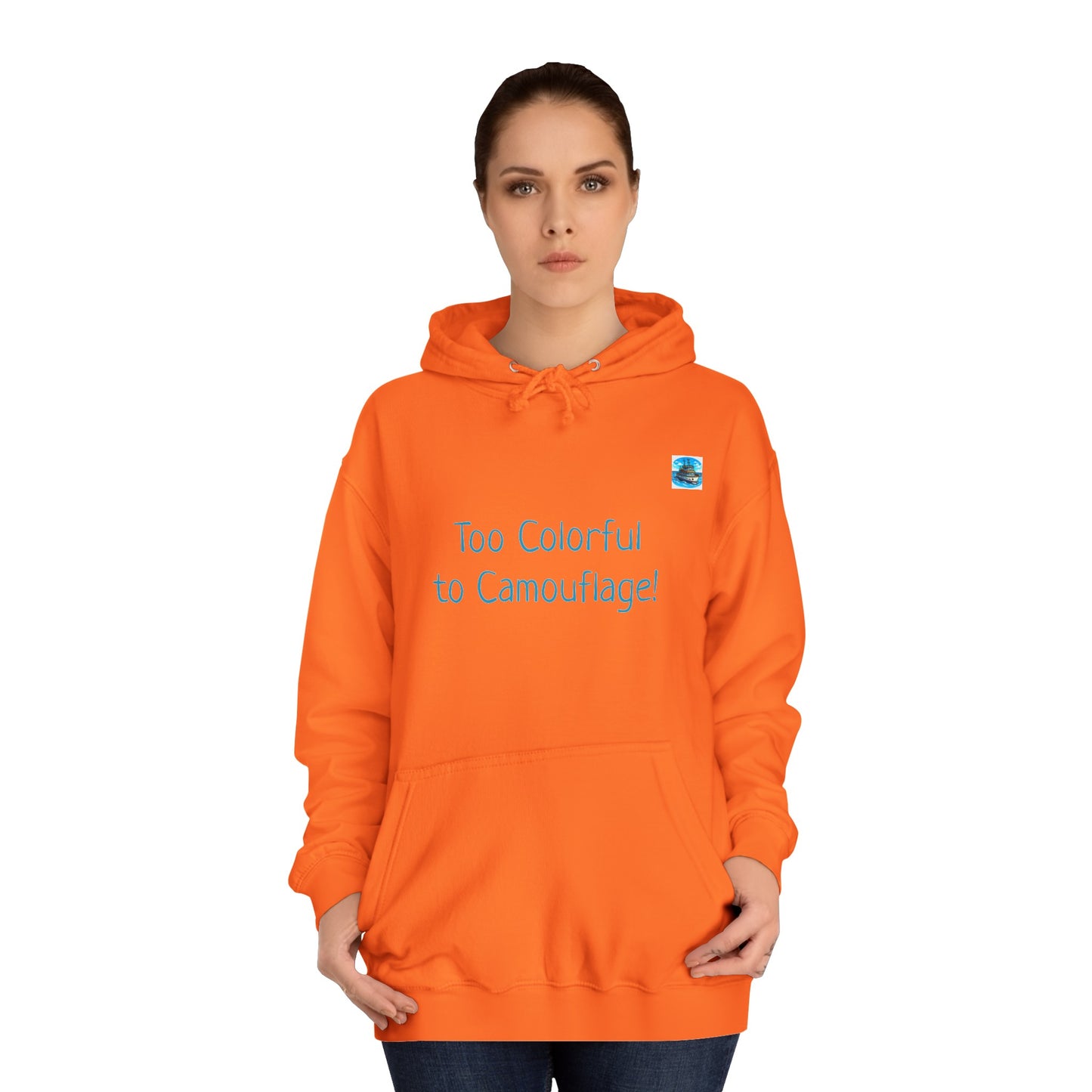 Unisex College Hoodie Alebrije Sea Turtle too colorful to camouflage