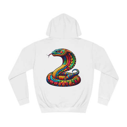 Unisex College Hoodie Alebrije Snake too colorful to camouflage