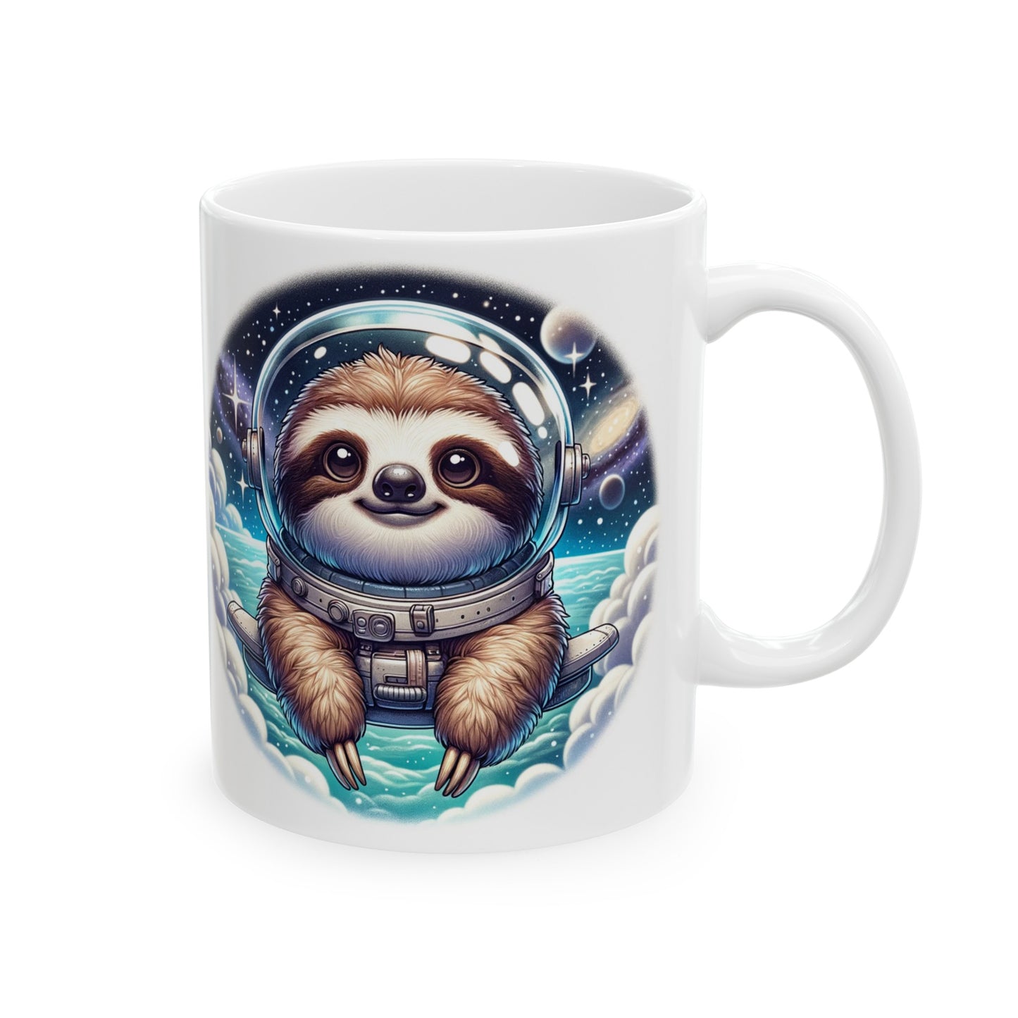 Space Sloth, Ceramic Mug 11oz