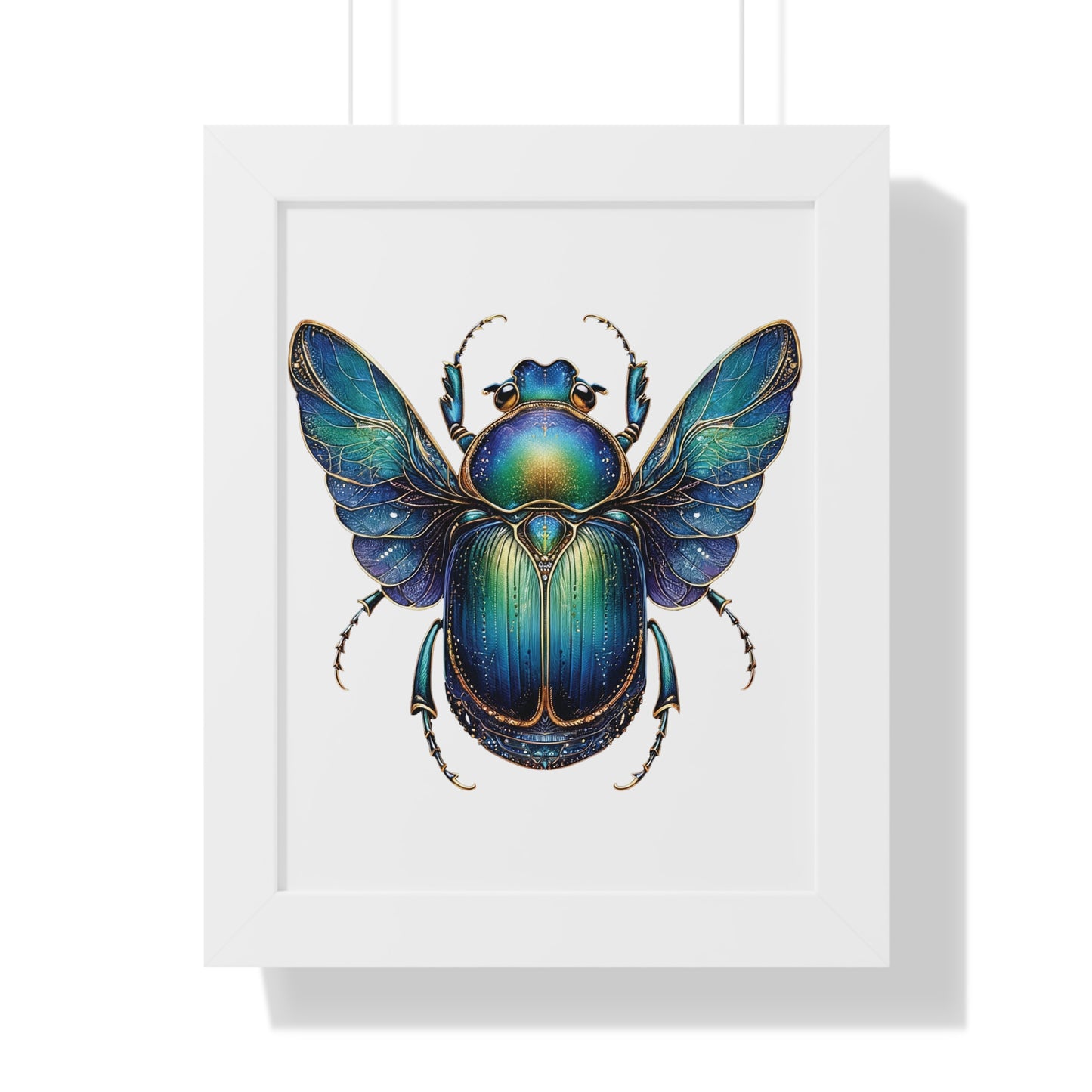 Vertical Poster Scarab on White BG