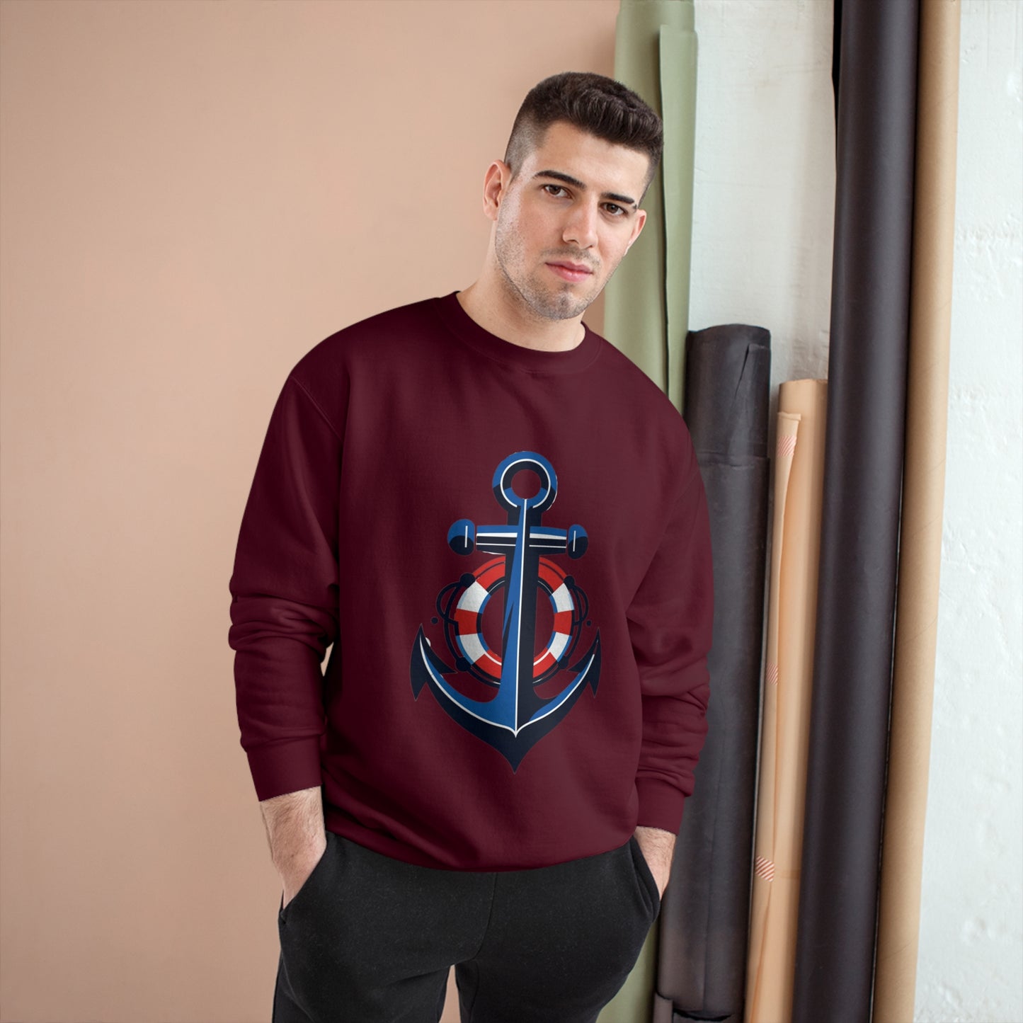 Champion Sweatshirt Anchor and Life Saver