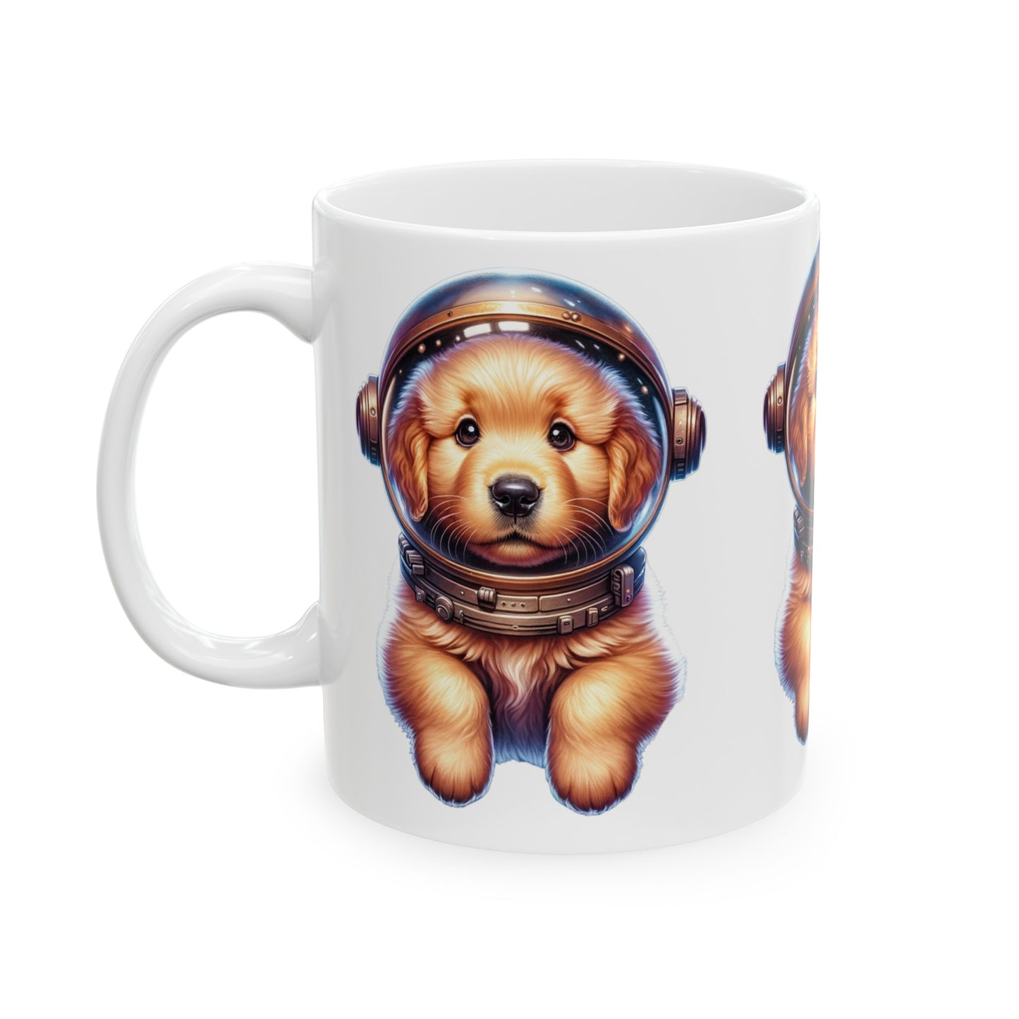 Ceramic Mug 11oz Space Golden Retriever