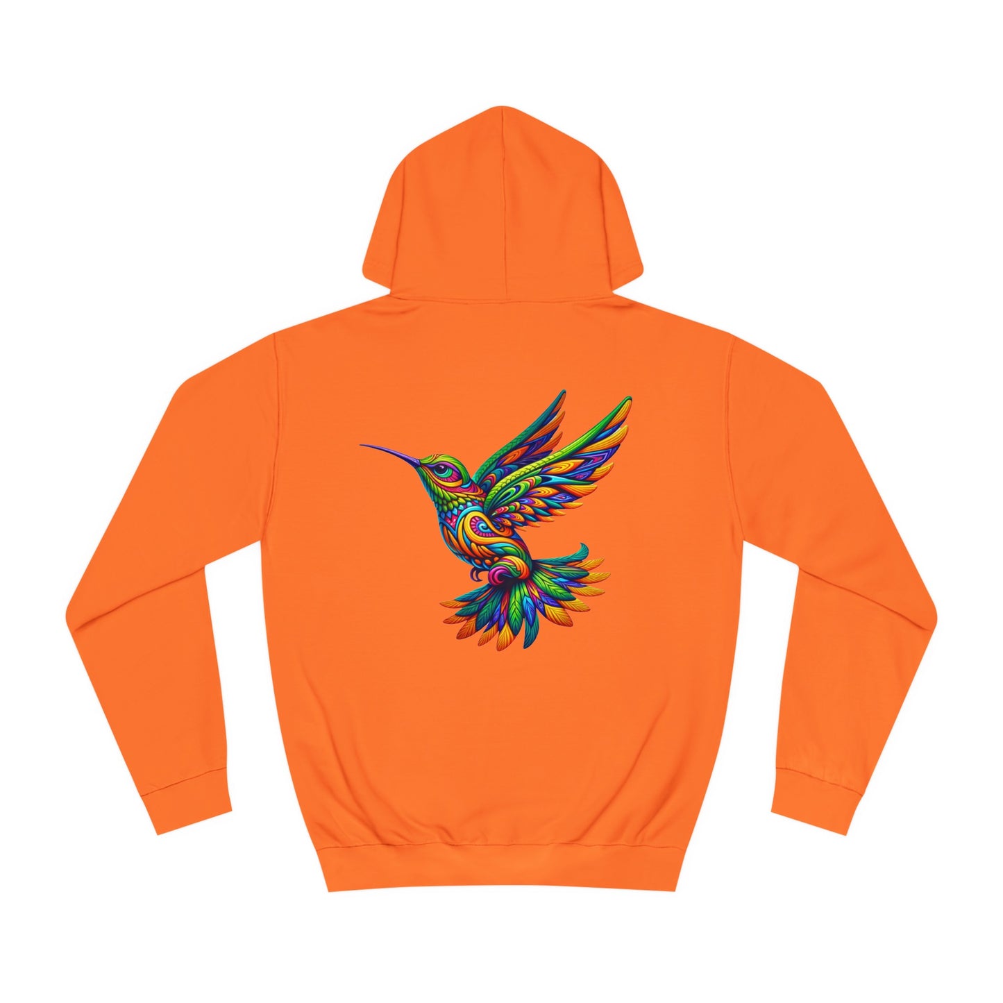 Unisex College Hoodie Alebrije Hummingbird too colorful to camouflage