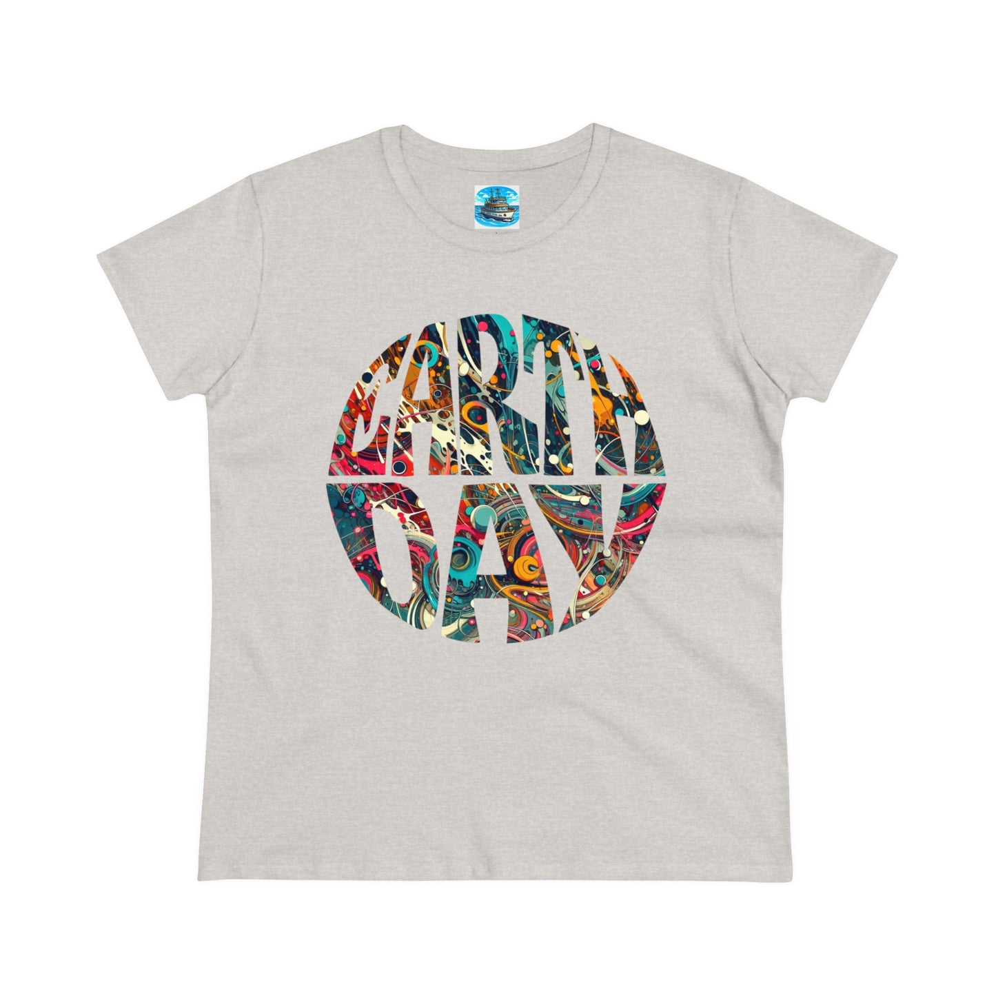 Women's Midweight Cotton Tee, Earth Day