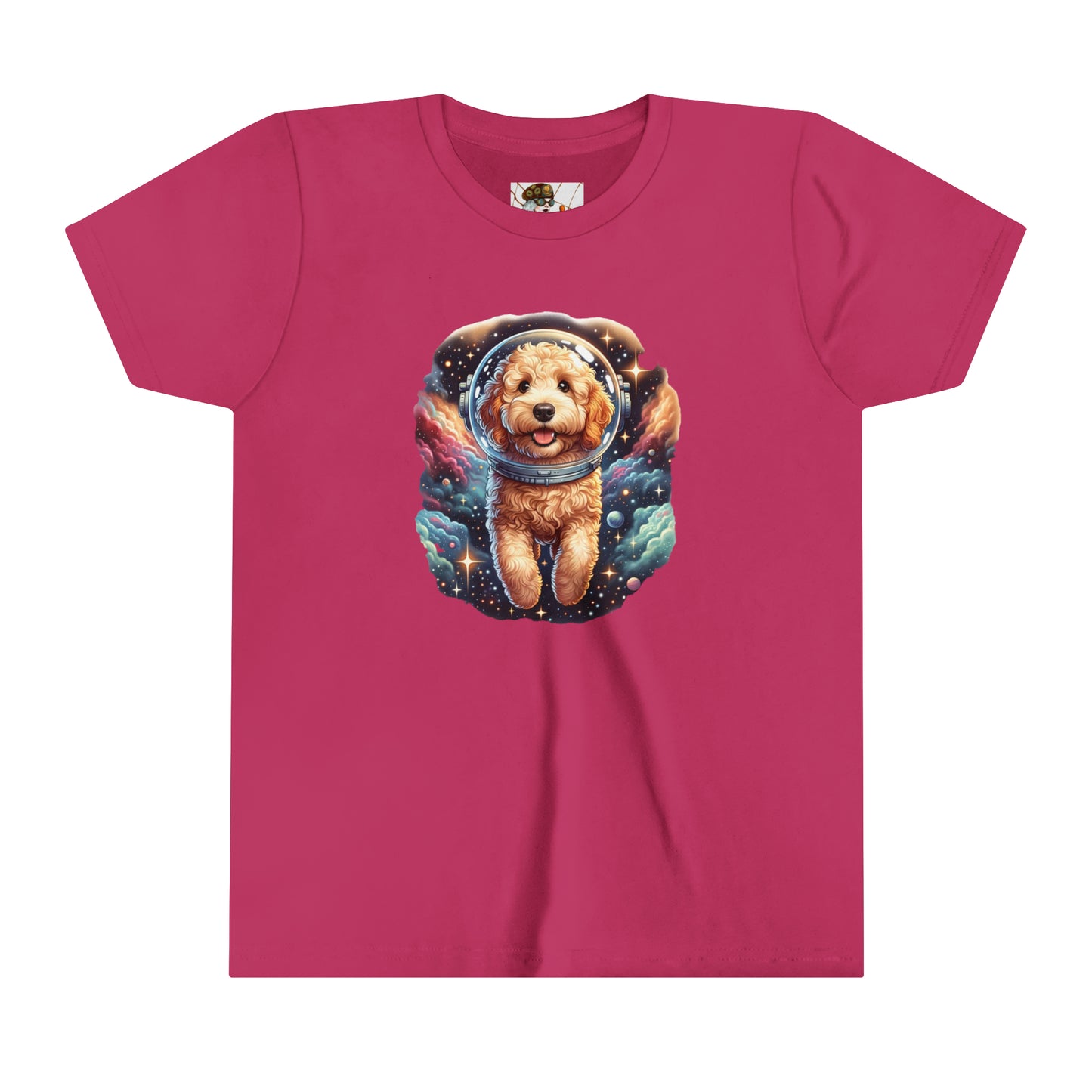 Space Dog Labradoodle Youth Short Sleeve Tee