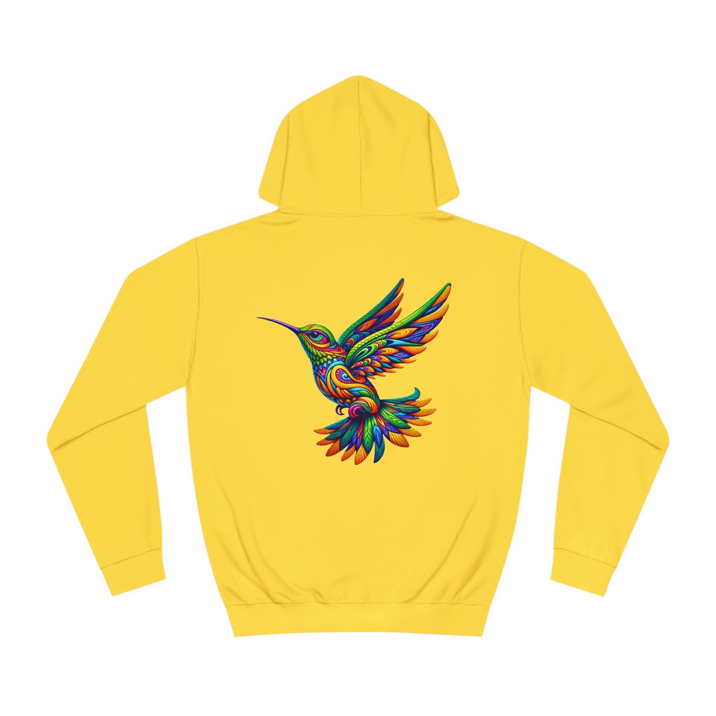 Unisex College Hoodie Alebrije Hummingbird too colorful to camouflage