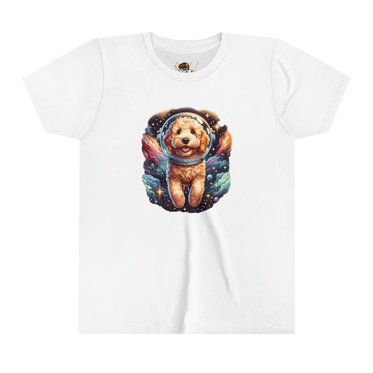 Space Dog Labradoodle Youth Short Sleeve Tee