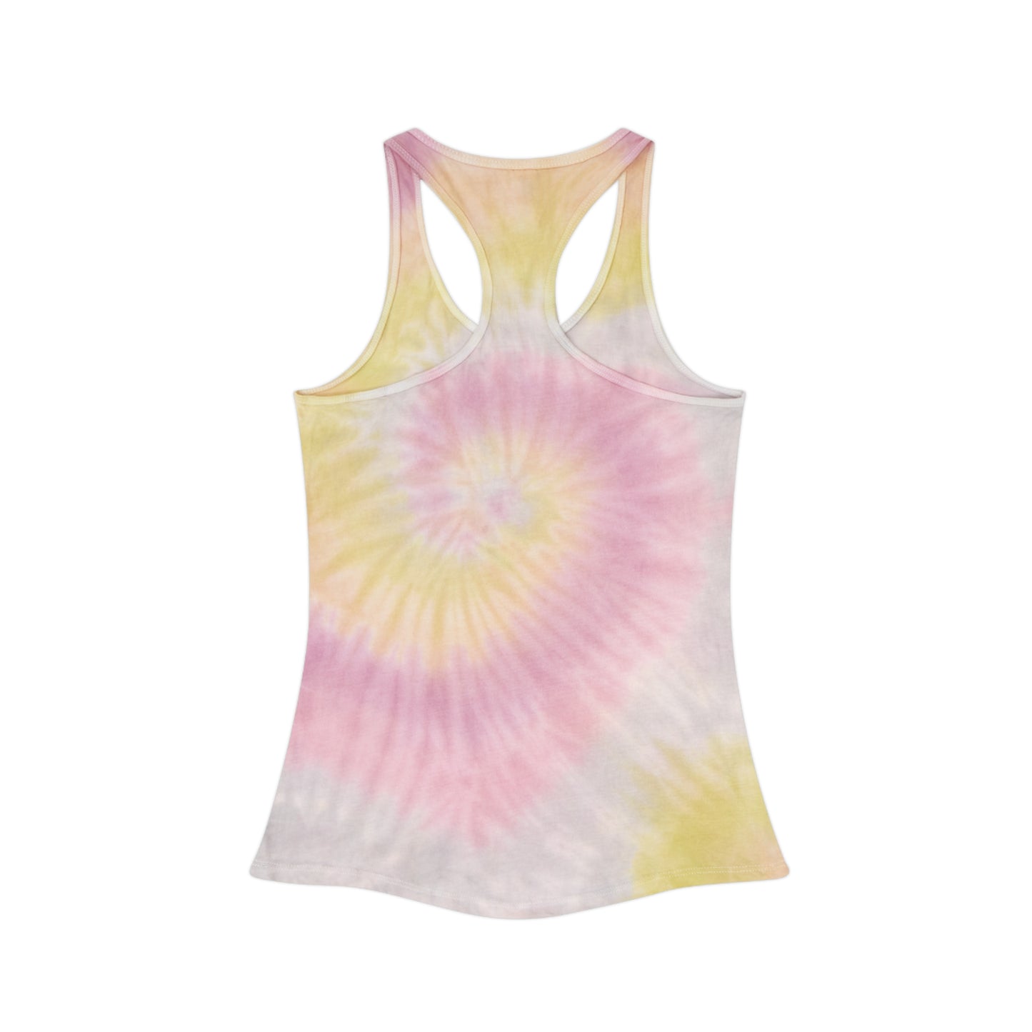 Tie Dye Racerback Tank Top w/Tuxedo Cat Space Cat