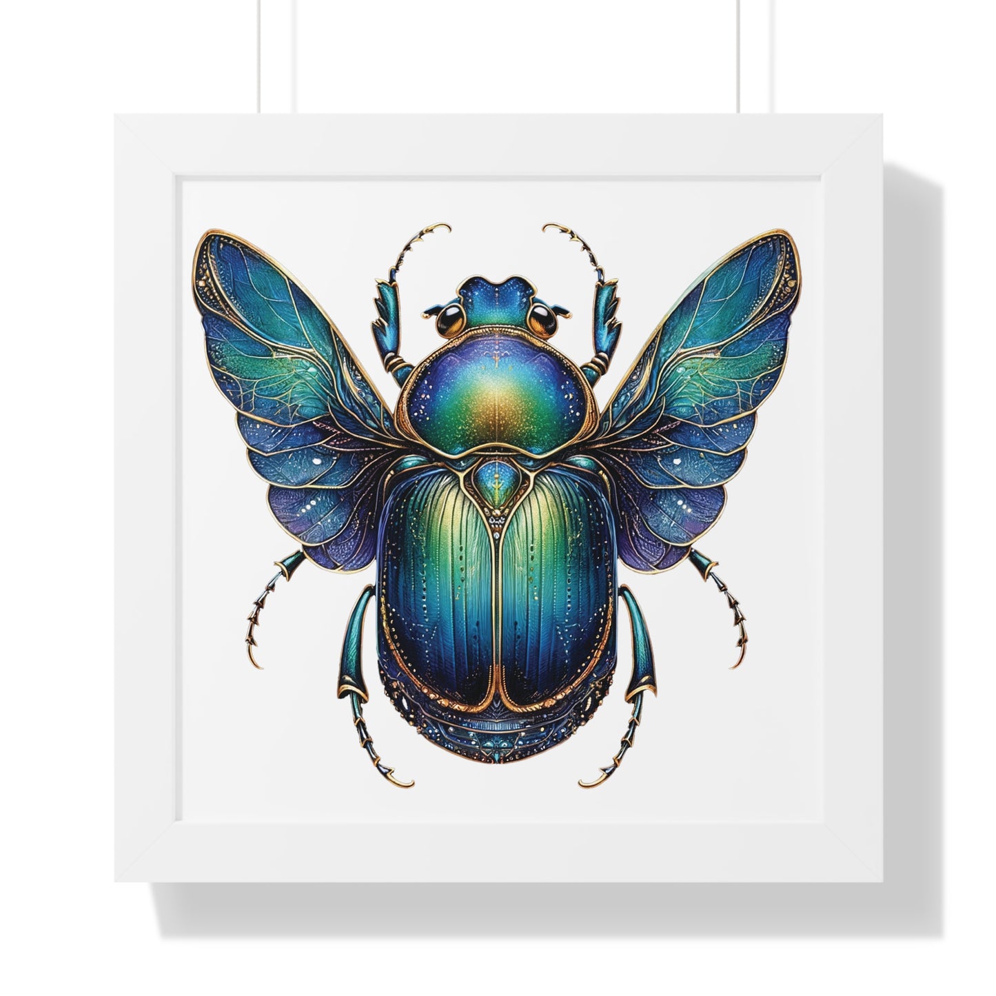 Vertical Poster Scarab on White BG