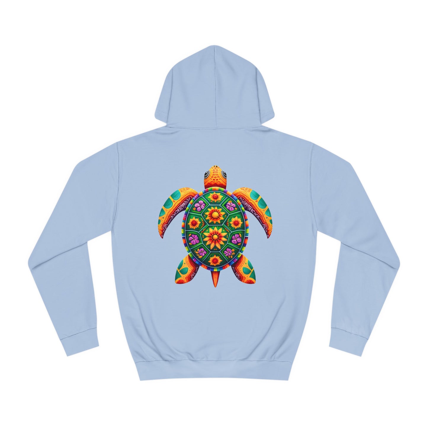 Unisex College Hoodie Alebrije Sea Turtle too colorful to camouflage