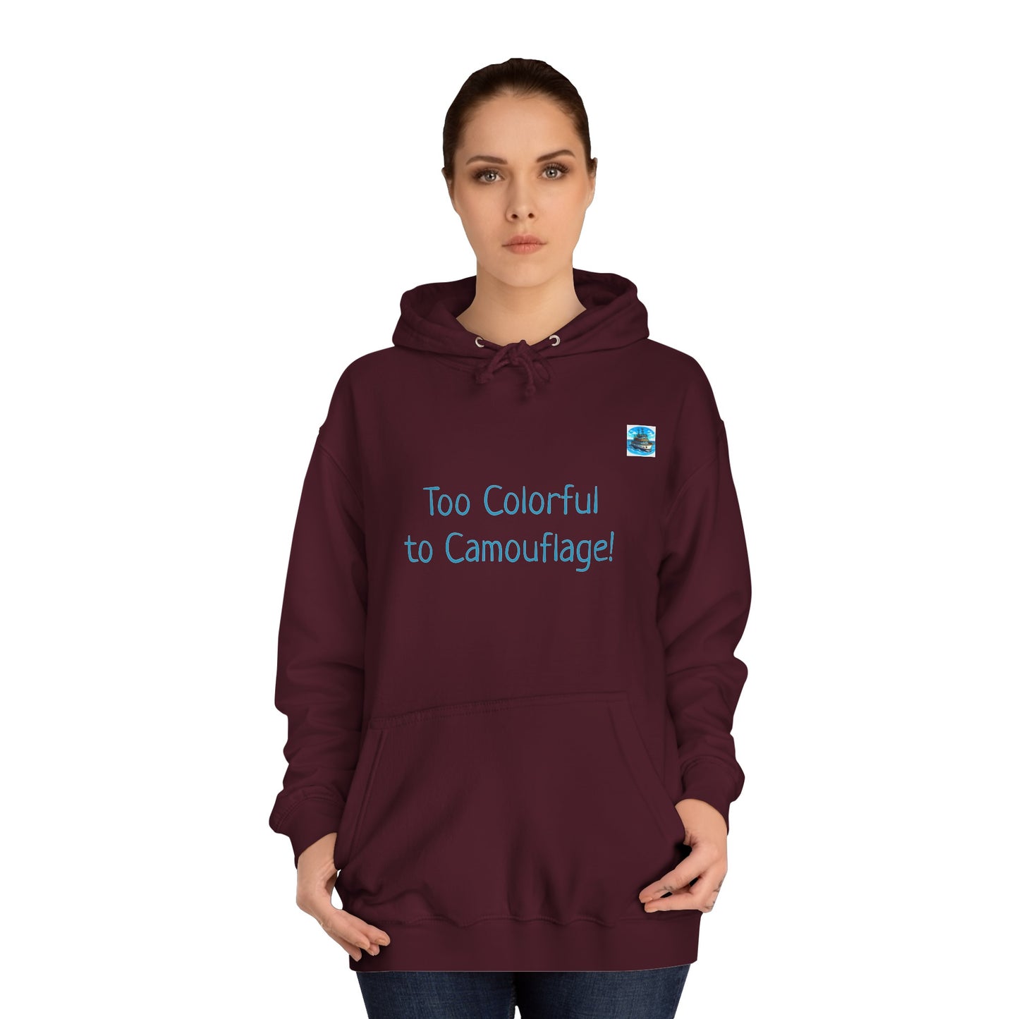 Unisex College Hoodie Alebrije Sea Turtle too colorful to camouflage