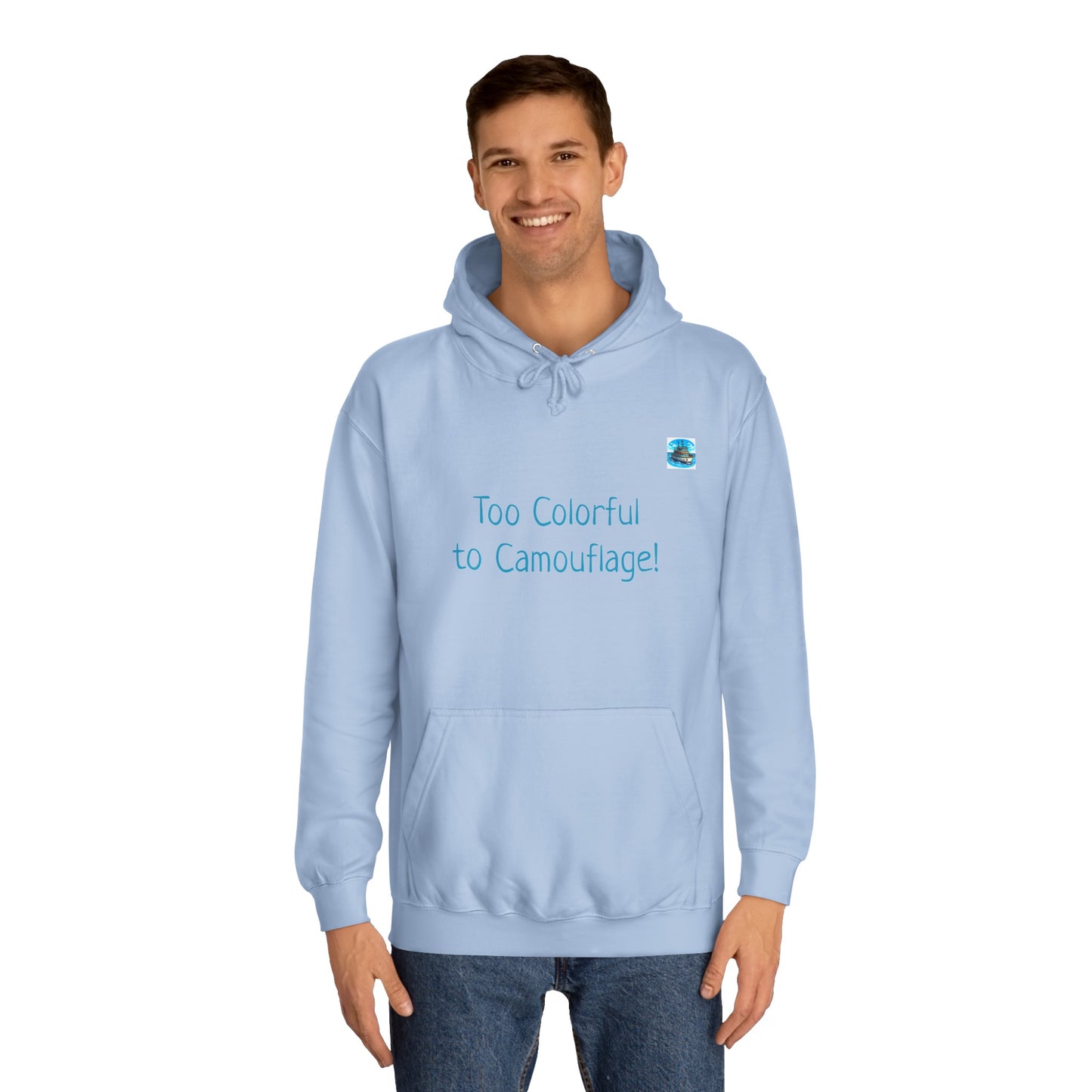 Unisex College Hoodie Alebrije Sea Turtle too colorful to camouflage