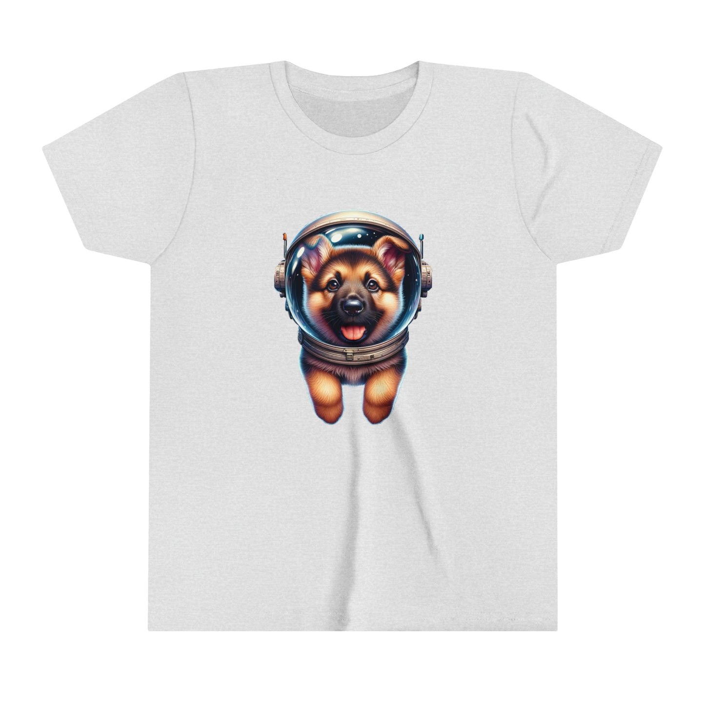 Space Dog, German Shepherd Puppy  Youth Short Sleeve Tee