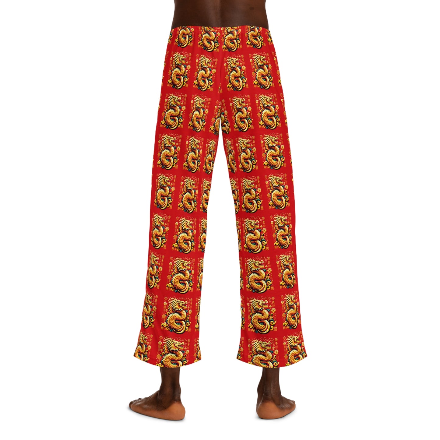 Men's Pajama Pants (AOP) Year of the Dragon small print