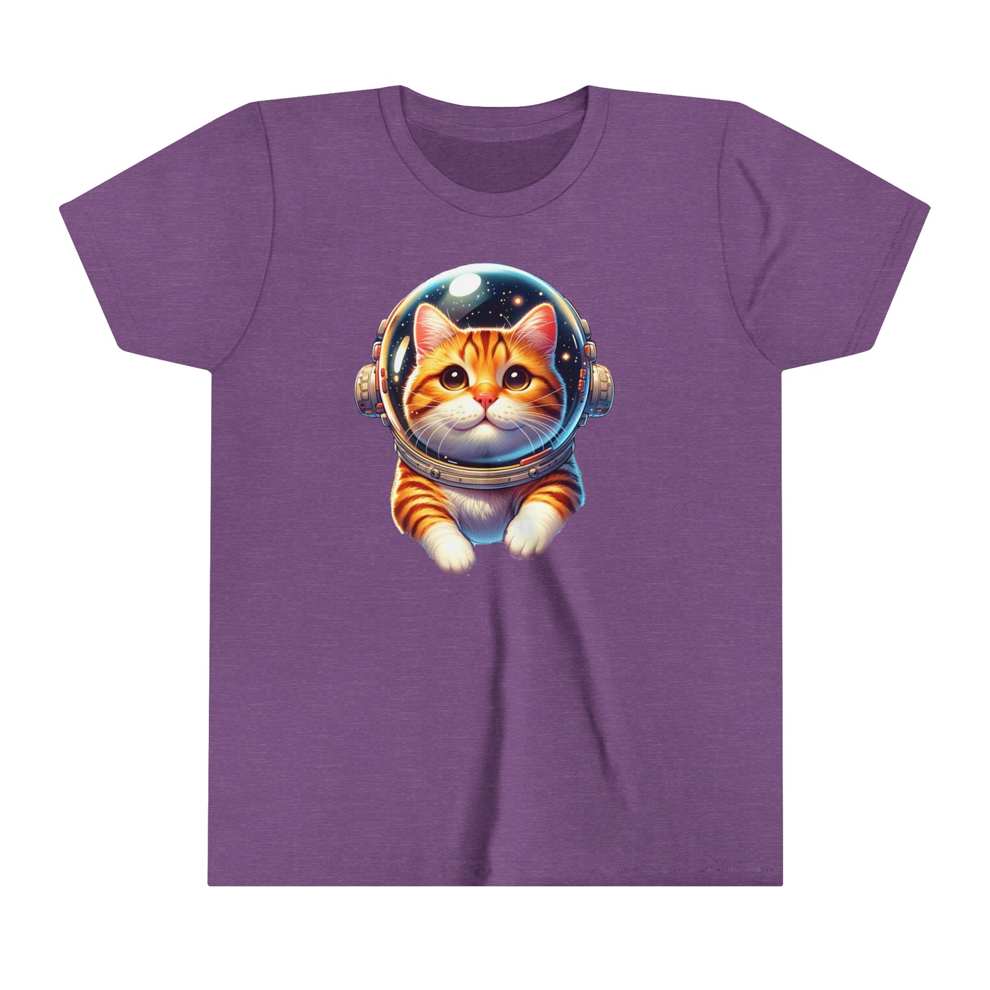 Space Cat, Ginger Tabby Kitty,  Youth Short Sleeve Tee