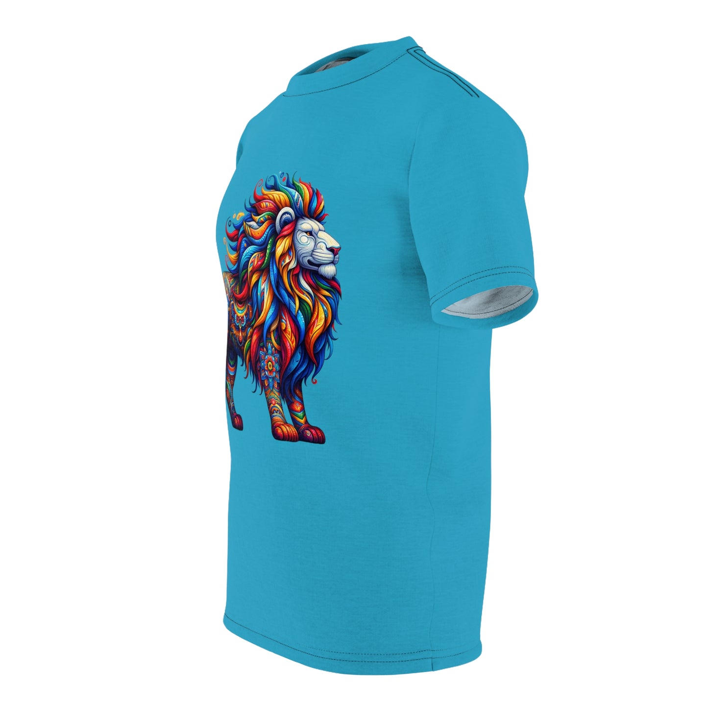 T-Shirt Lion Alebrije Turquoise