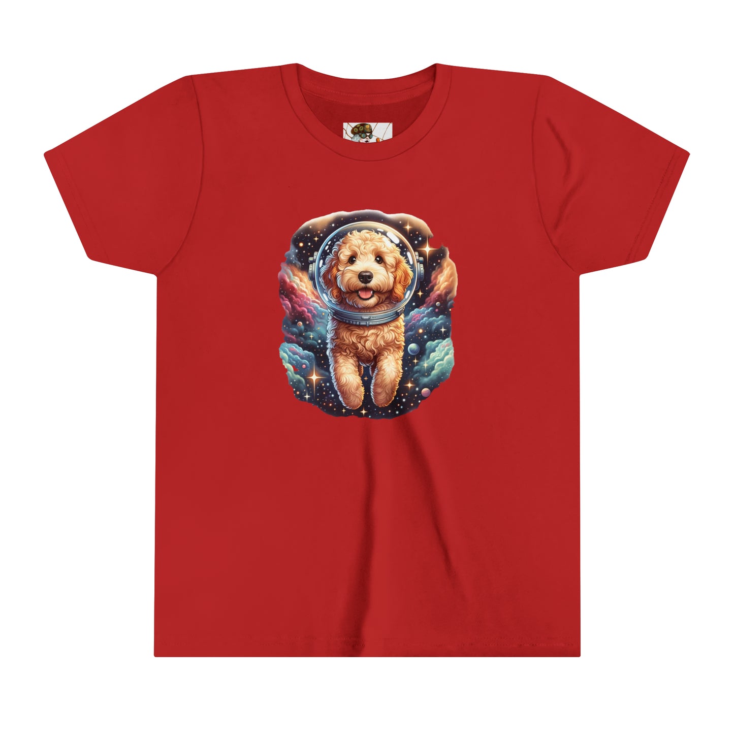 Space Dog Labradoodle Youth Short Sleeve Tee