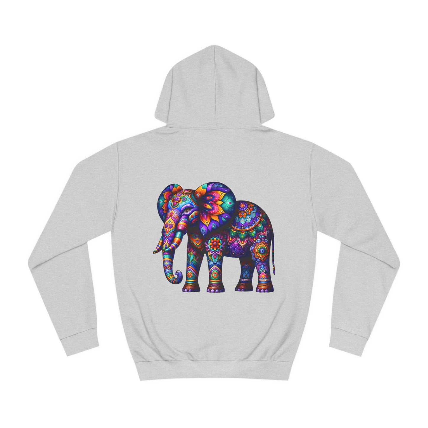 Unisex College Hoodie Alebrije Elephant too colorful to camouflage