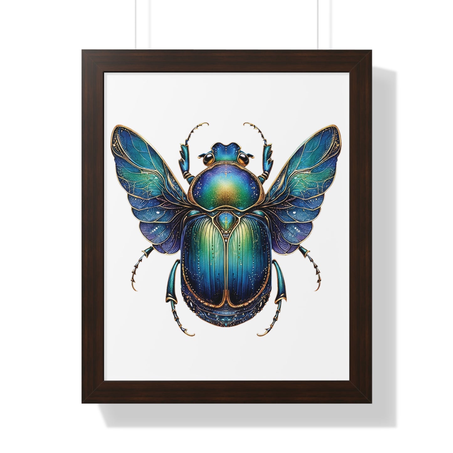 Vertical Poster Scarab on White BG