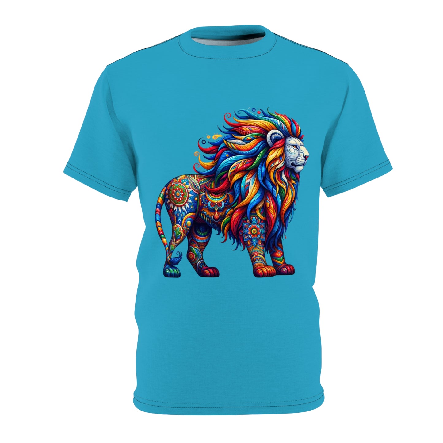 T-Shirt Lion Alebrije Turquoise