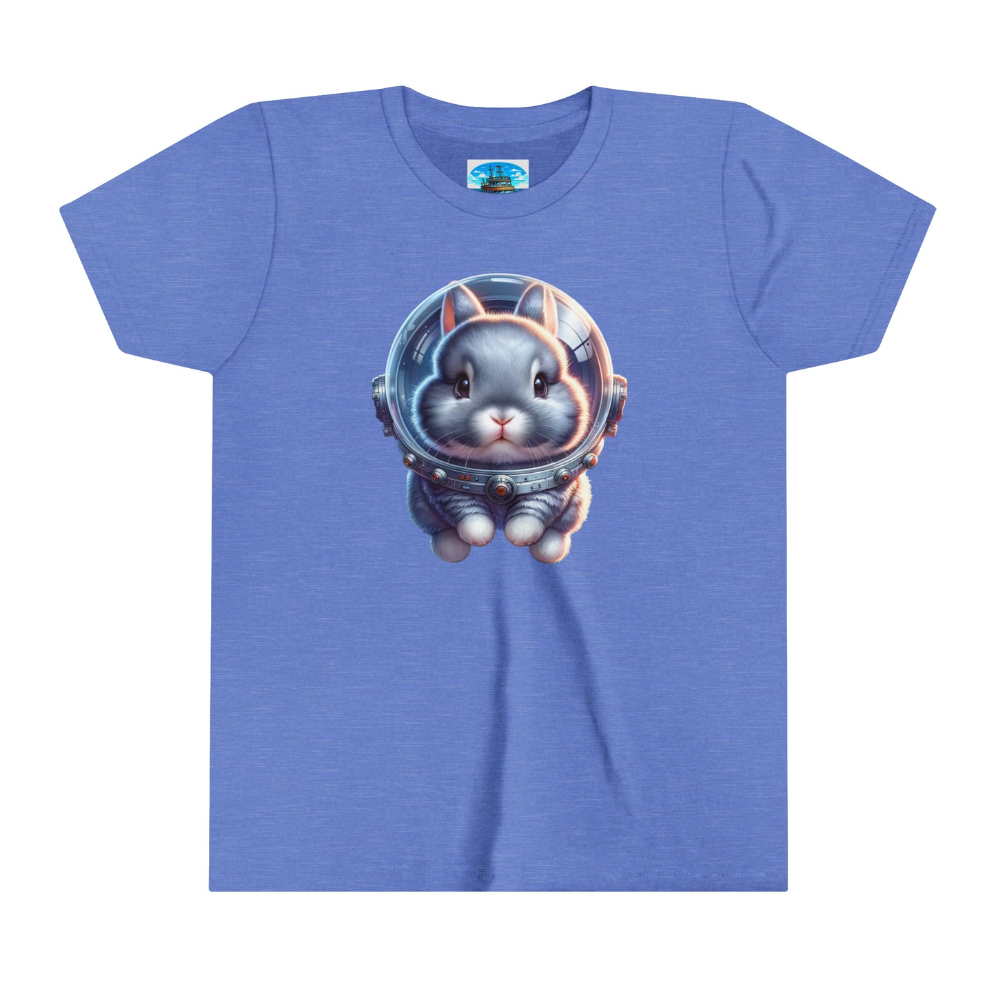 Gray Space Bunny Youth Short Sleeve Tee