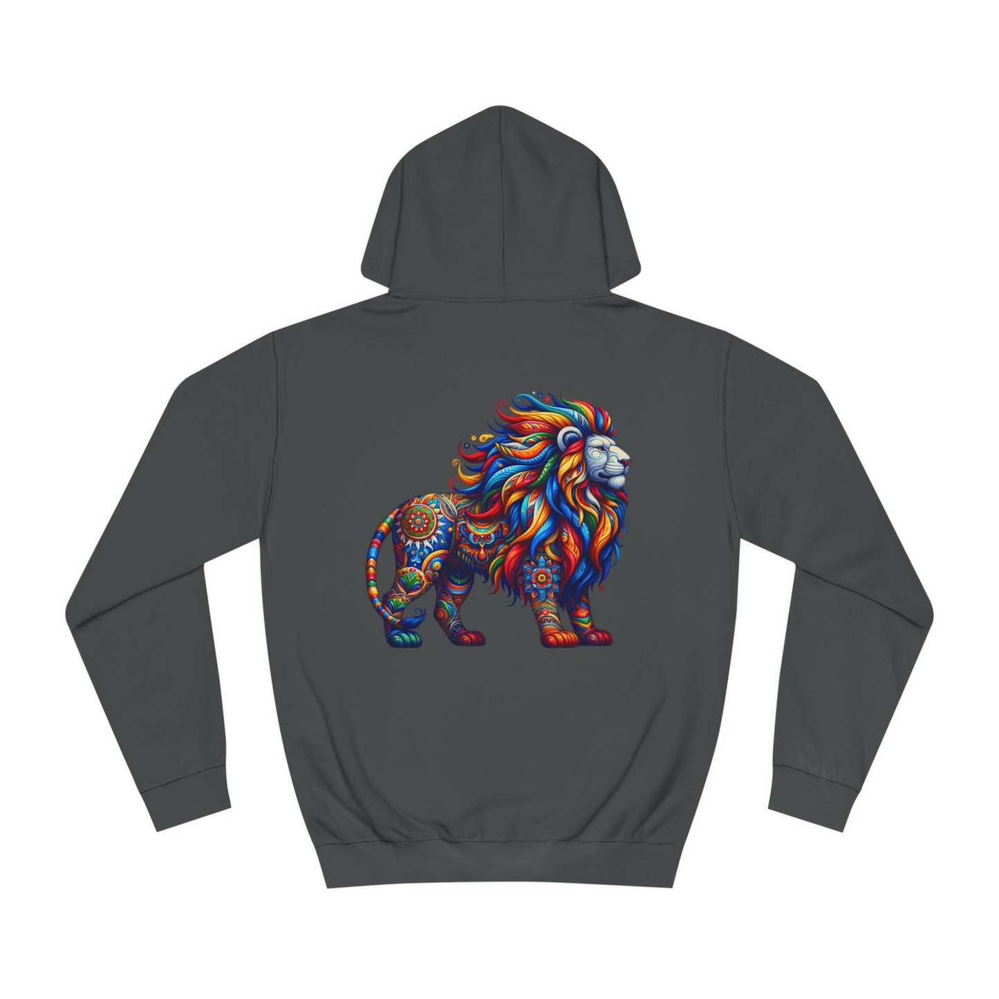 Unisex College Hoodie Alebrije Lion too colorful to camouflage