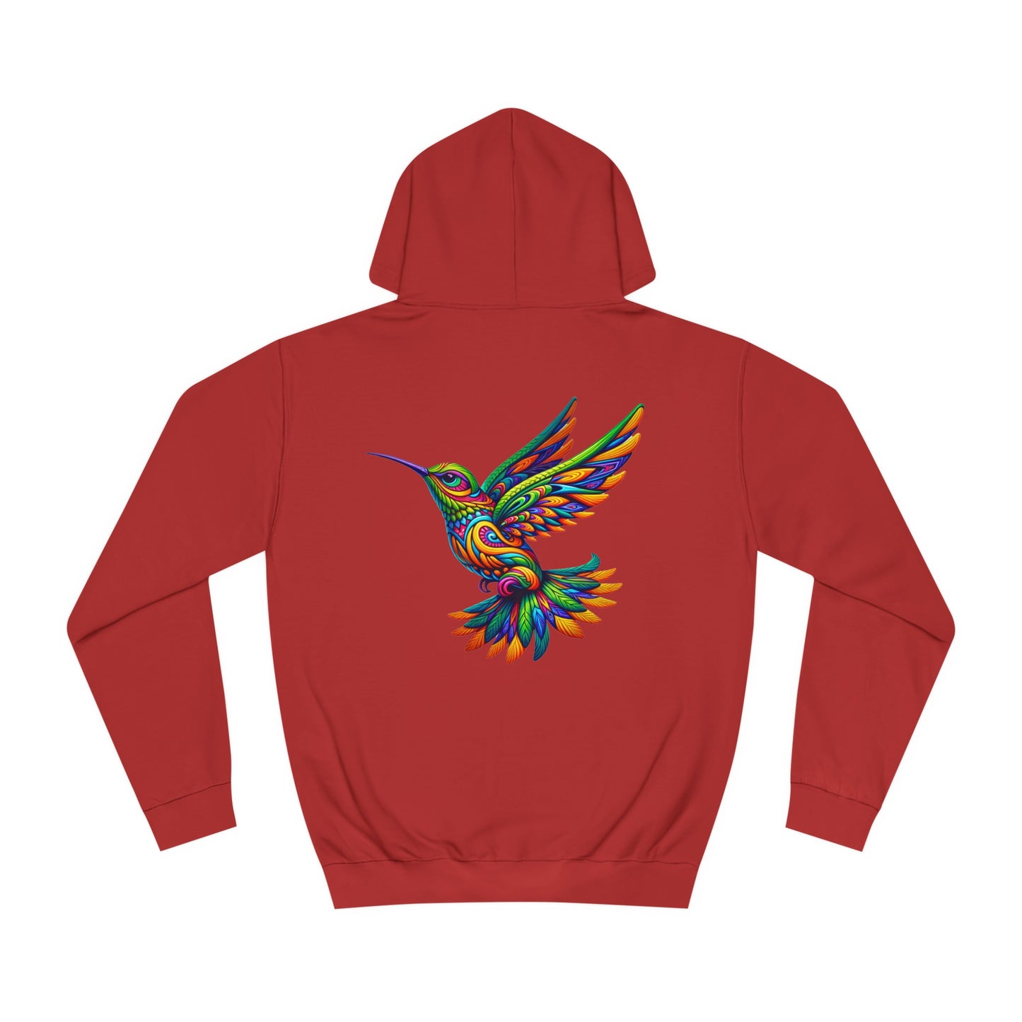 Unisex College Hoodie Alebrije Hummingbird too colorful to camouflage