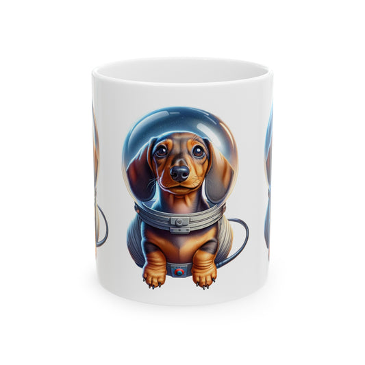 Ceramic Mug 11oz Space Dachshund