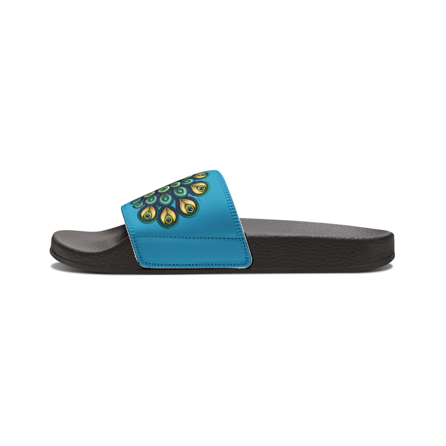 Women's PU Slide Sandals Alebrije Peacock on White