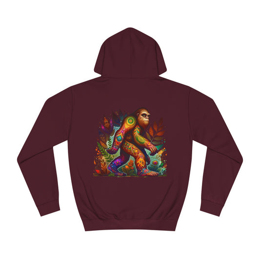 Unisex College Hoodie, Alebrije, Big Foot, too colorful to camouflage