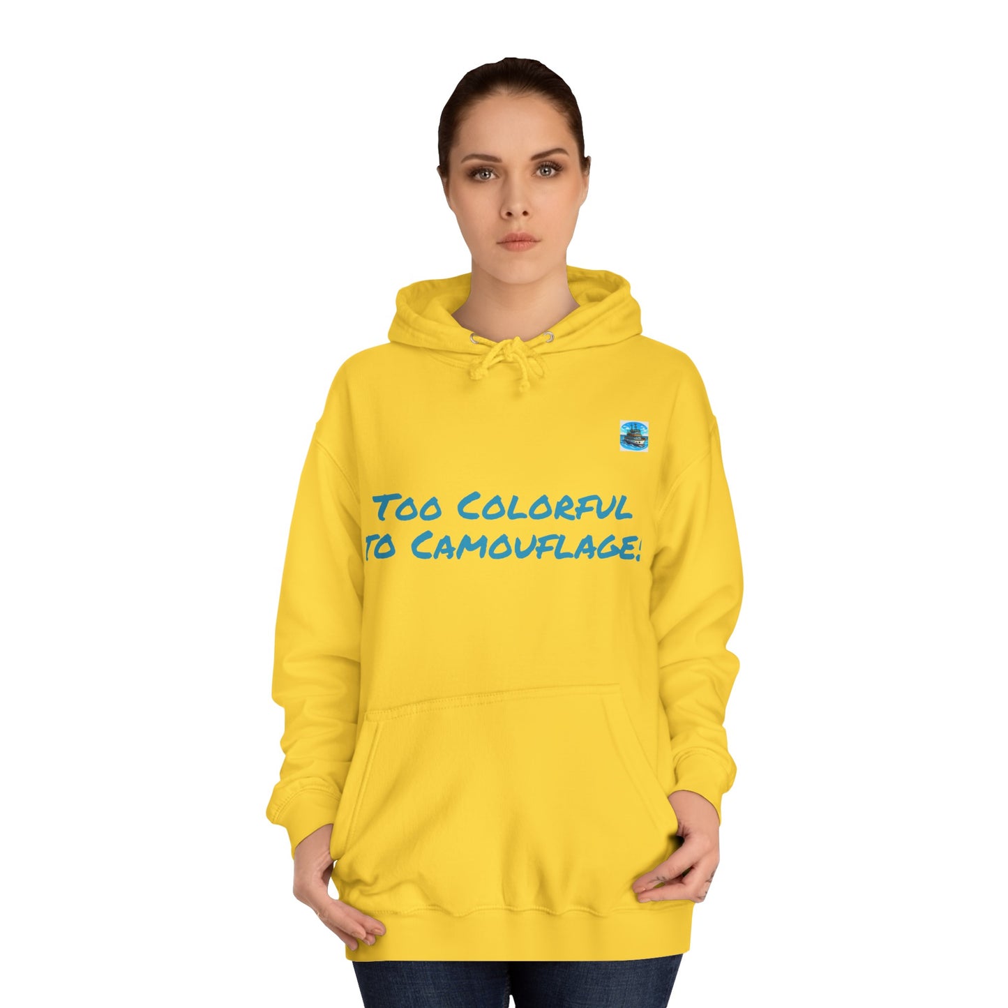 Unisex College Hoodie Alebrije Lion too colorful to camouflage