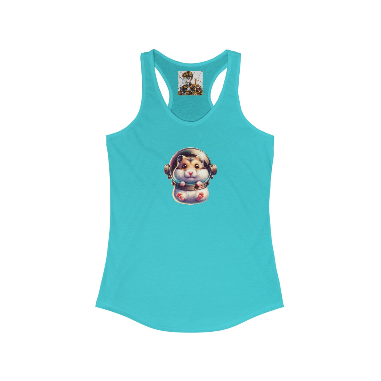 Women's Ideal Racerback Tank w/Space Hamster