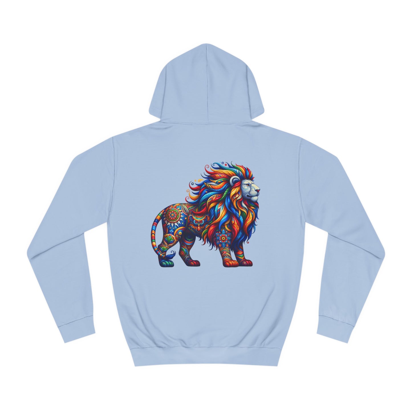 Unisex College Hoodie Alebrije Lion too colorful to camouflage