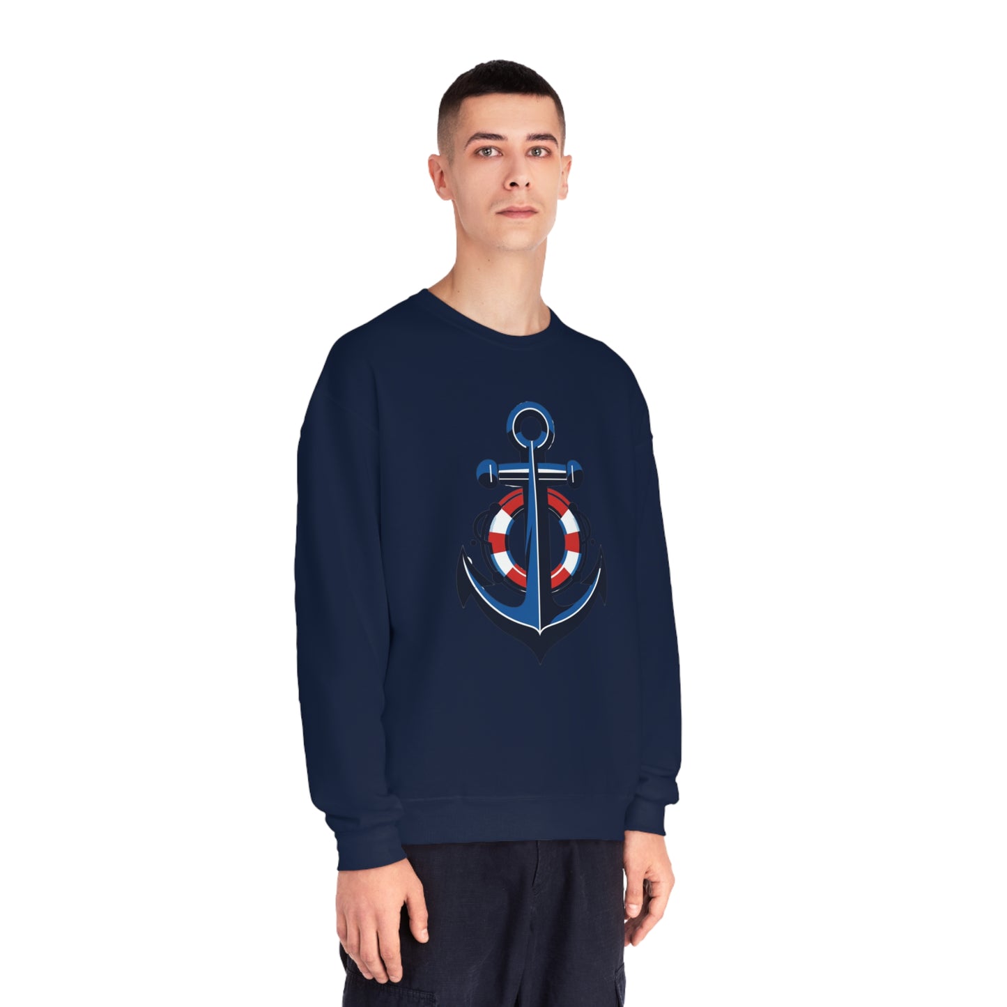 Unisex NuBlend® Crewneck Sweatshirt Anchor and Life Saver