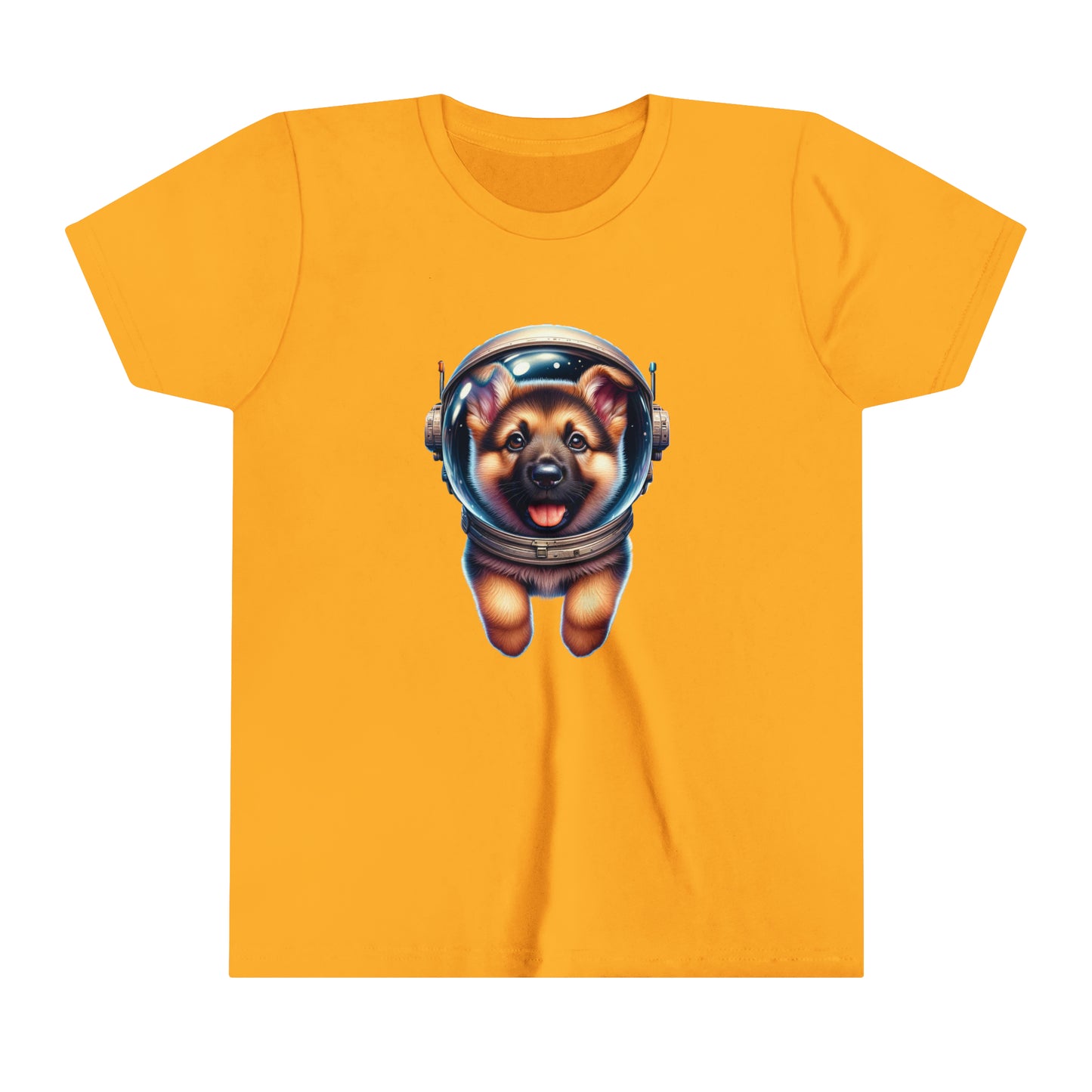 Space Dog, German Shepherd Puppy  Youth Short Sleeve Tee