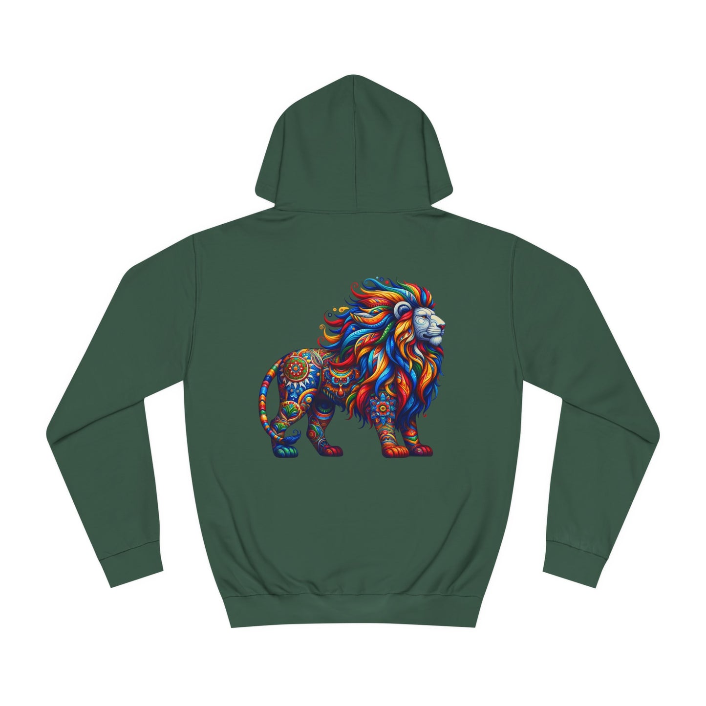 Unisex College Hoodie Alebrije Lion too colorful to camouflage