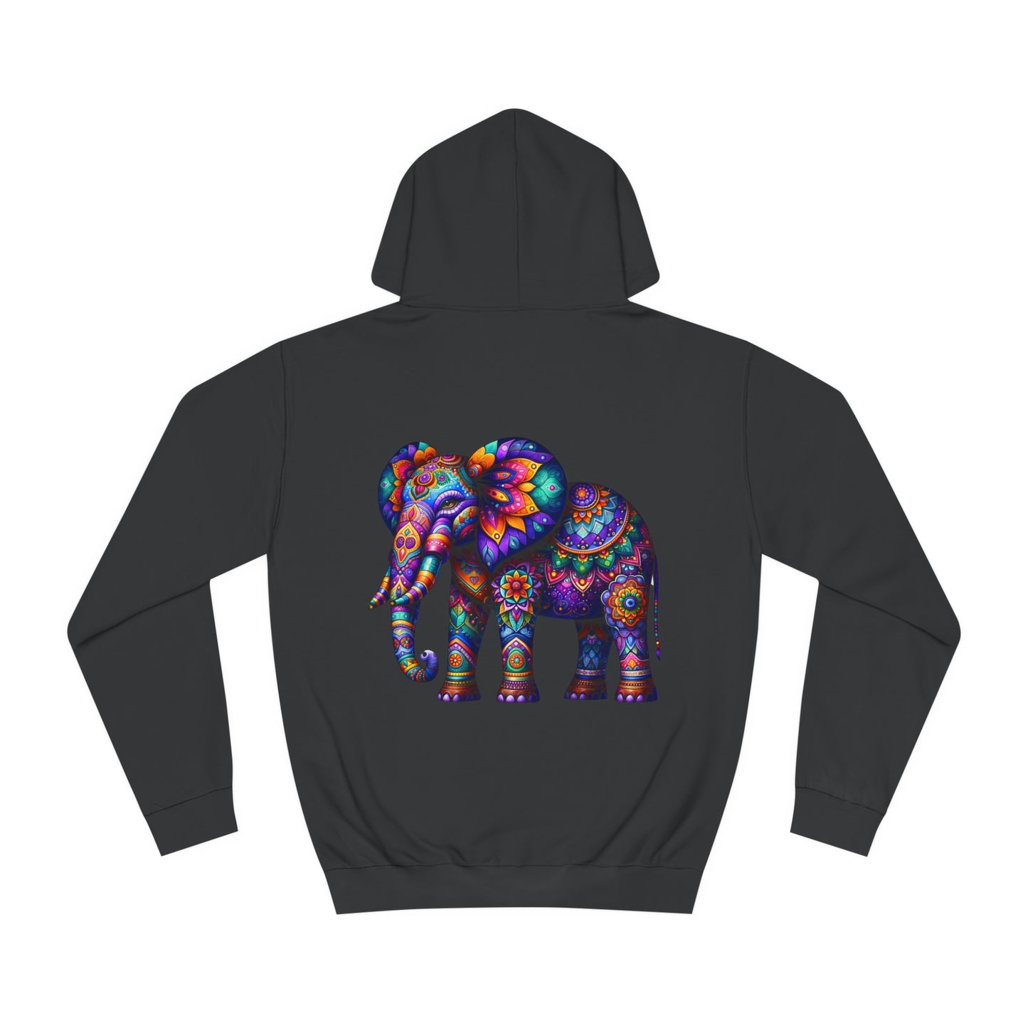 Unisex College Hoodie Alebrije Elephant too colorful to camouflage