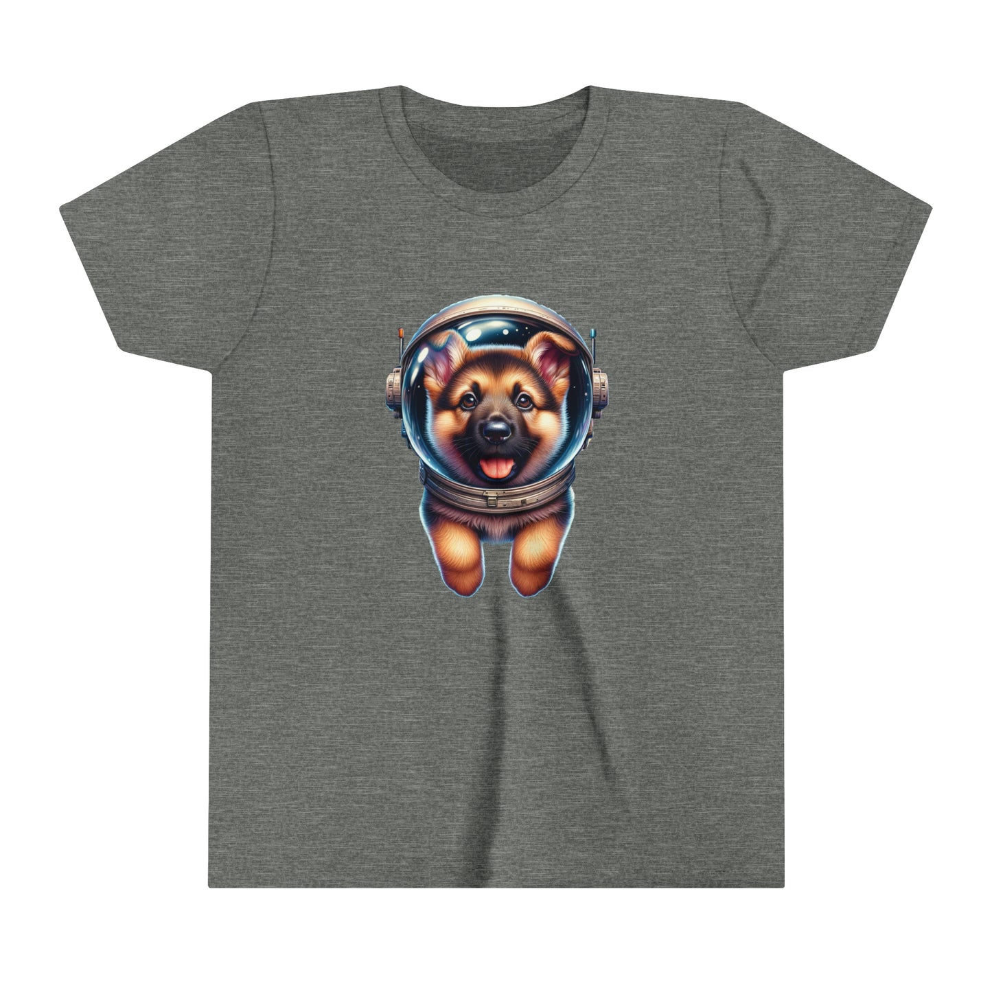 Space Dog, German Shepherd Puppy  Youth Short Sleeve Tee