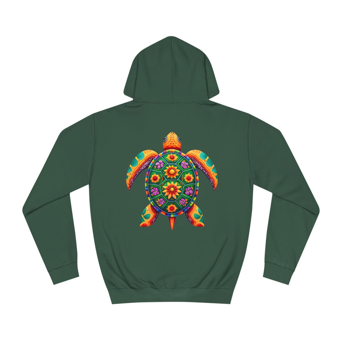 Unisex College Hoodie Alebrije Sea Turtle too colorful to camouflage